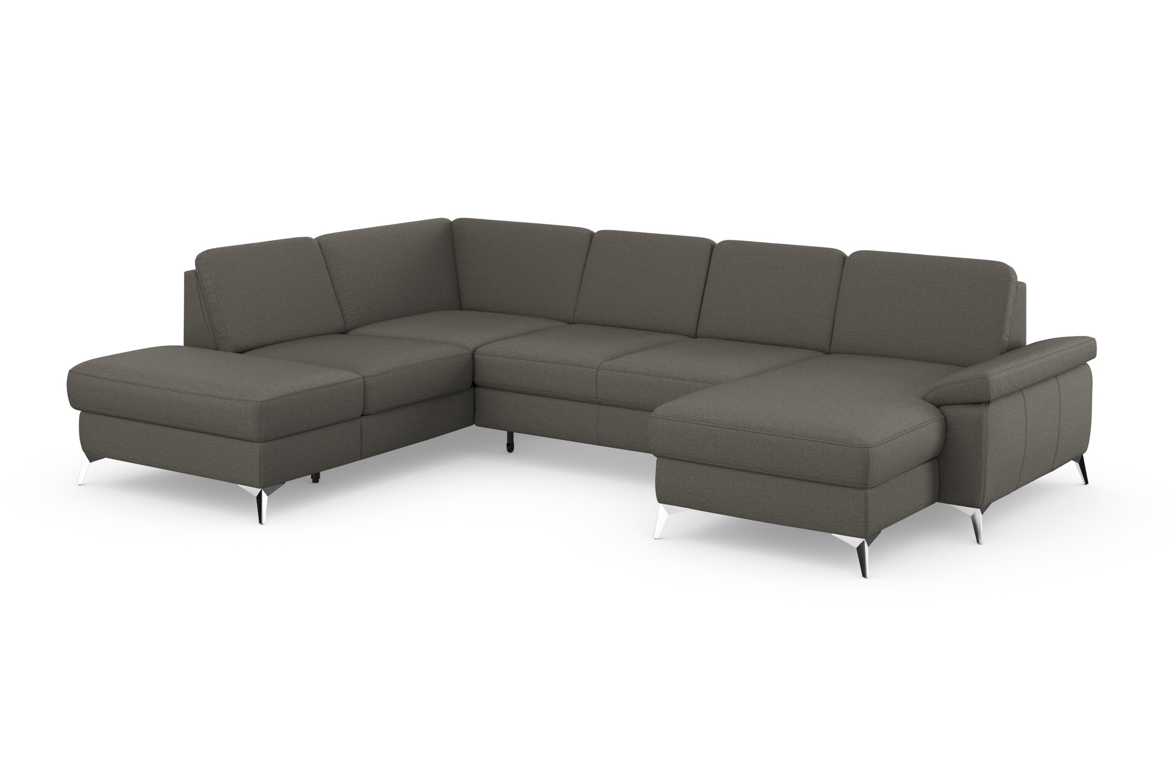 sit&more Wohnlandschaft »Padua U-Form«, inklusive Sitztiefenverstellung, Armteilfunktion und Federkern