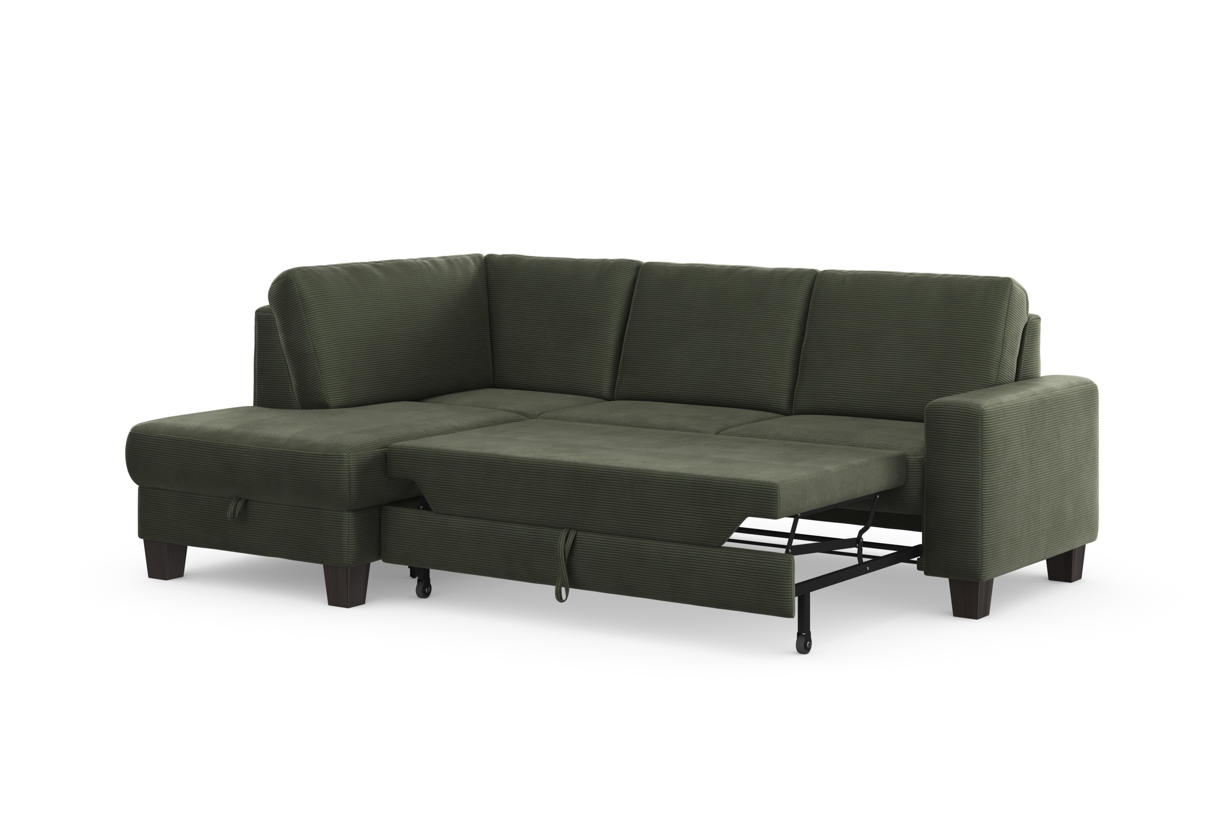 Home affaire Ecksofa »Summer L-Form«, mit Ottomane, mit oder ohne Bettfunktion und Bettkasten, Cord-Bezug