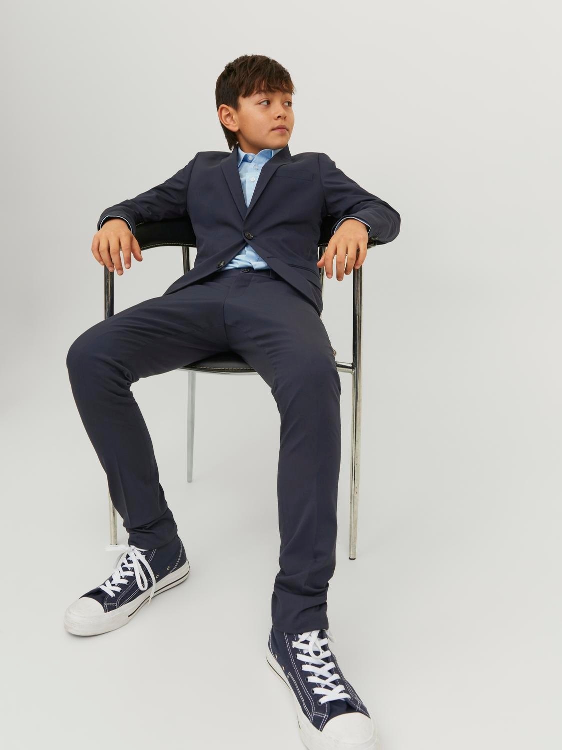 Jack & Jones Junior Anzughose »JPRSOLAR elastisch, pflegeleicht, komfortabel«, unifarben, modisch, slim fit, Web