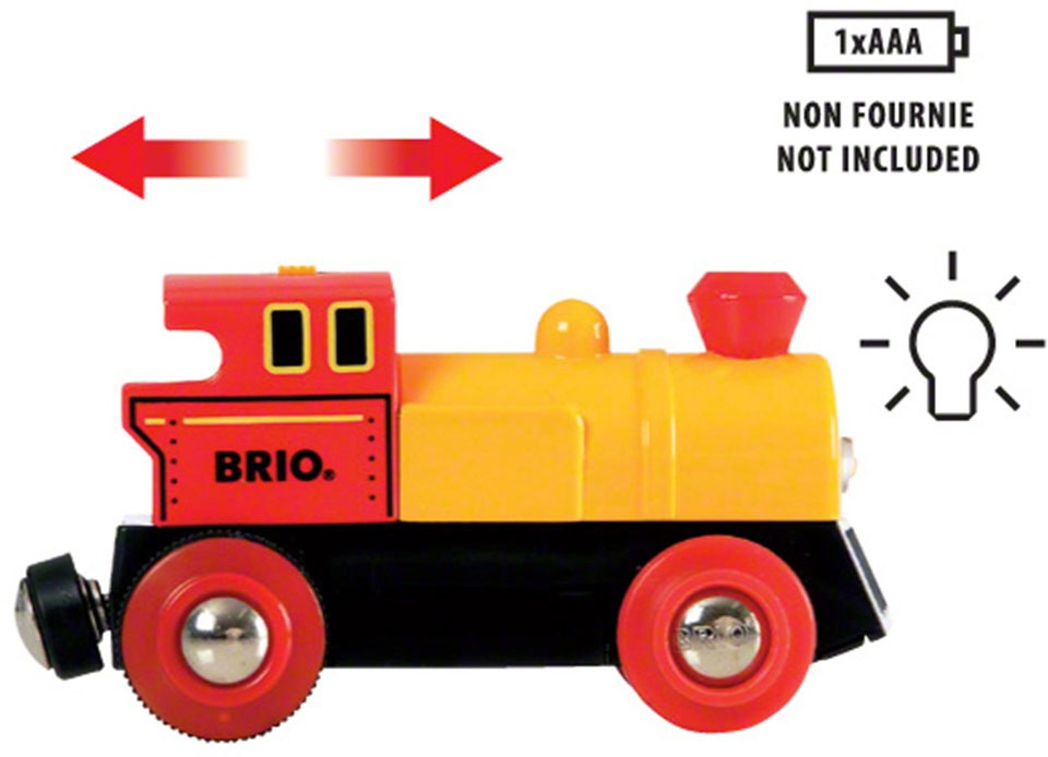 BRIO® Spielzeug-Eisenbahn »BRIO® WORLD, Zug mit Batterielok«, mit LichtMade in Europe, FSC® - schützt Wald - weltweit