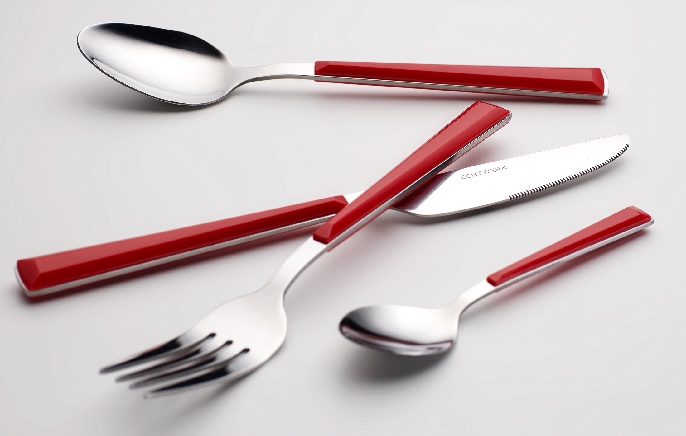 ECHTWERK Besteck-Set »Basic«, (Set, 16 tlg.), Camping/Picknickbesteck, Kunststoffgriffe
