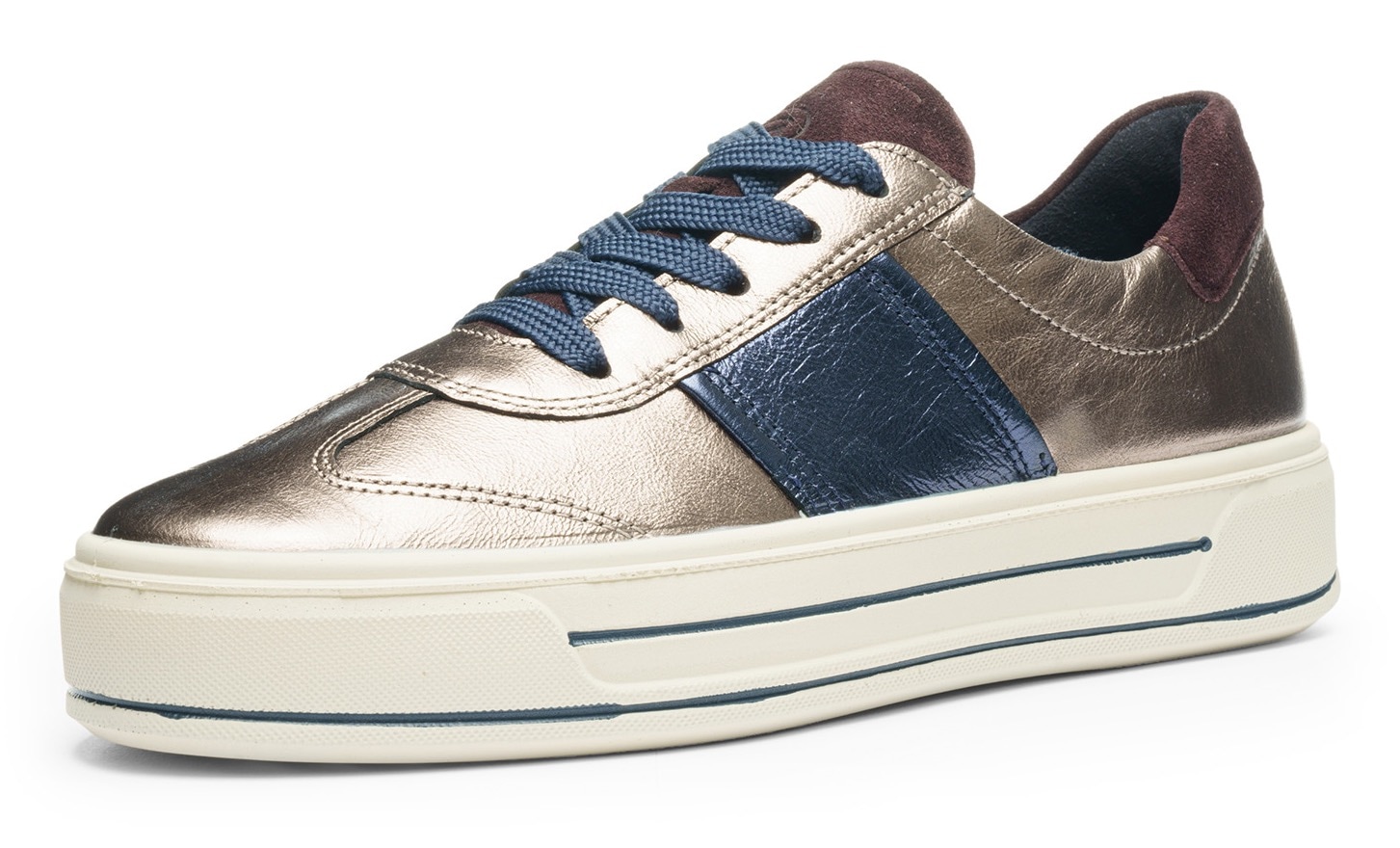 Ara Plateausneaker »CANBERRA«  Plateausneaker, Schnürschuh im Metallic Look, H-Weite