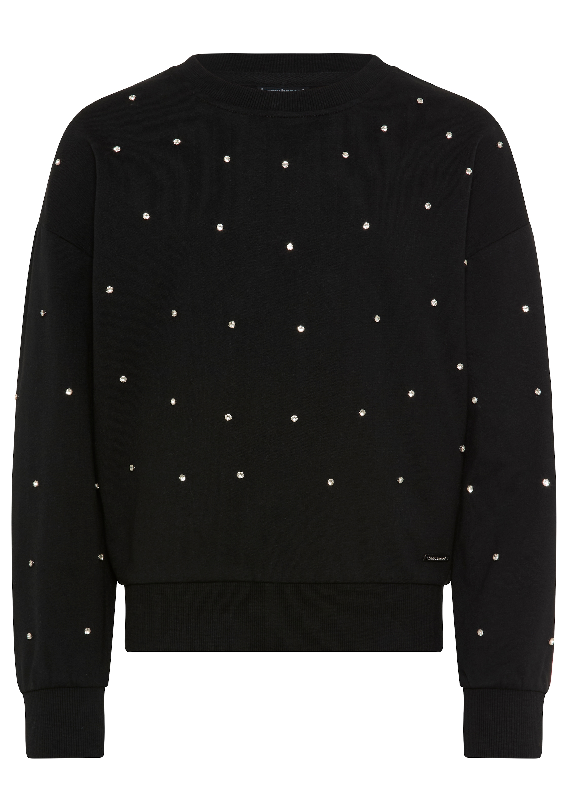 Bruno Banani Sweatshirt »Kurzes Sweatshirt mit Strass-Steinen«, Für TEENS. Trendiges Shirt mit Strass-Steinen
