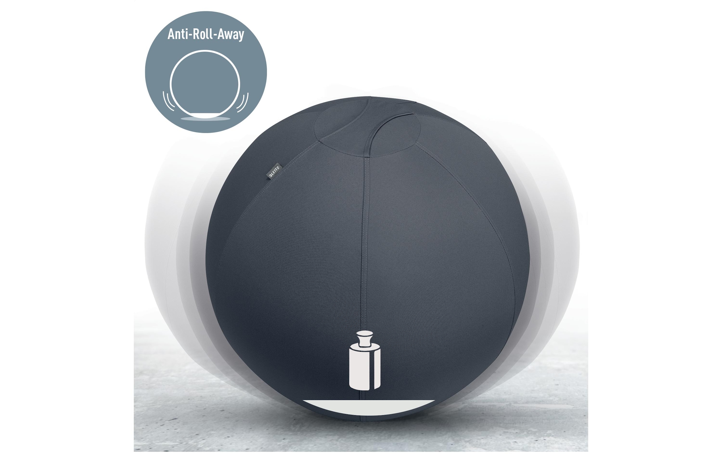 LEITZ Sitzball »Active 55 cm Dunkelgrau«