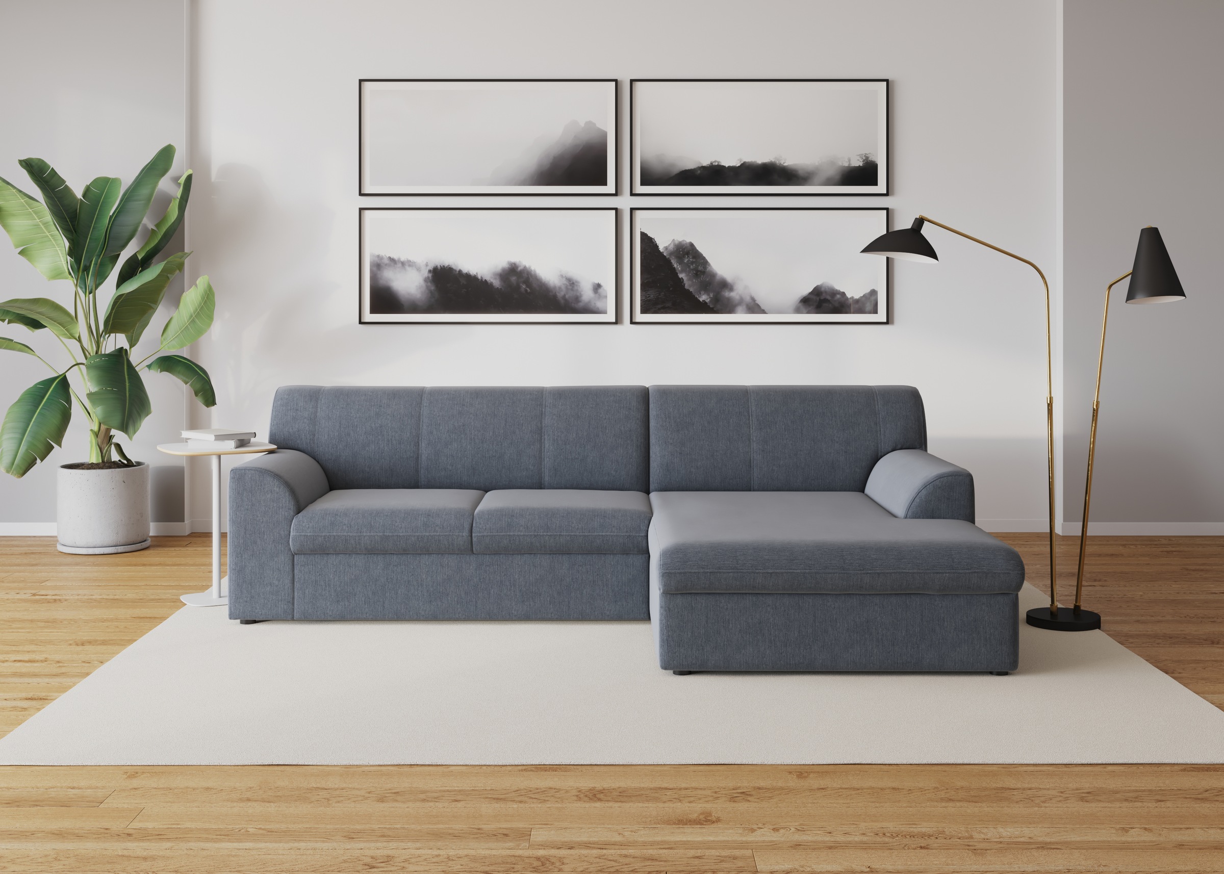DOMO collection Ecksofa »Topper, elegant und zeitlos, kompaktes Stellmaß 24 günstig online kaufen