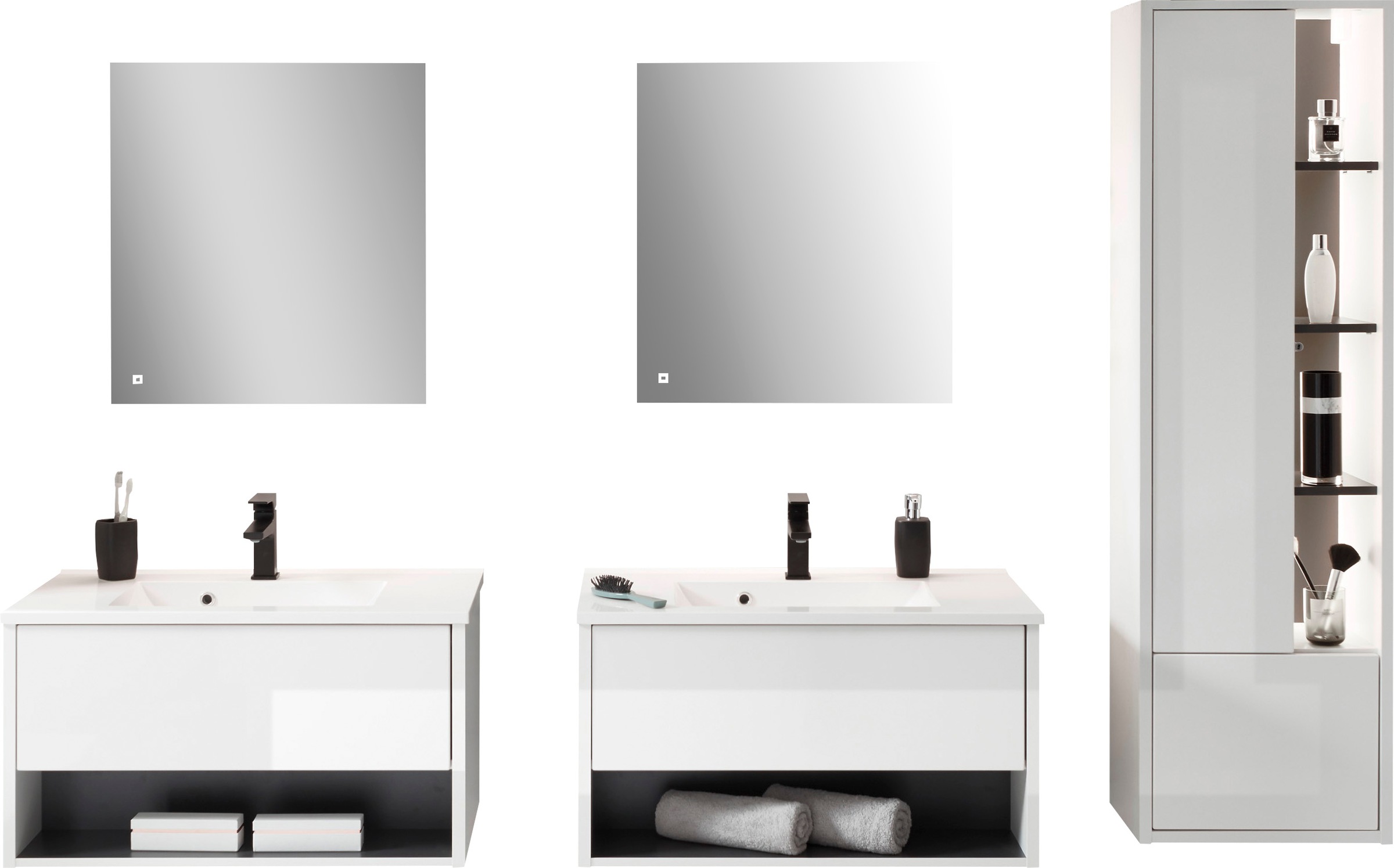 PLACES OF STYLE Badmöbel-Set »Studio Line, Bad im modernen Design, 5-teilig günstig online kaufen