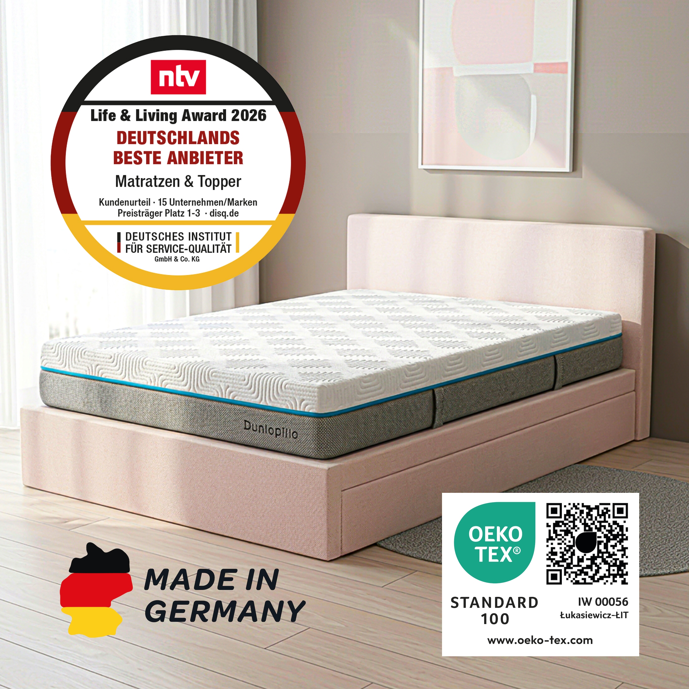 Dunlopillo Kaltschaummatratze »Dunlopillo Balance KS Matratze 90x200 und weiteren Größen« 23 cm hoch Raumgewicht: 38 kg/m³ 1-tlg., 1 Stk. tlg. Stabilisierung & Entlastung für Ihr Wohlbefinden