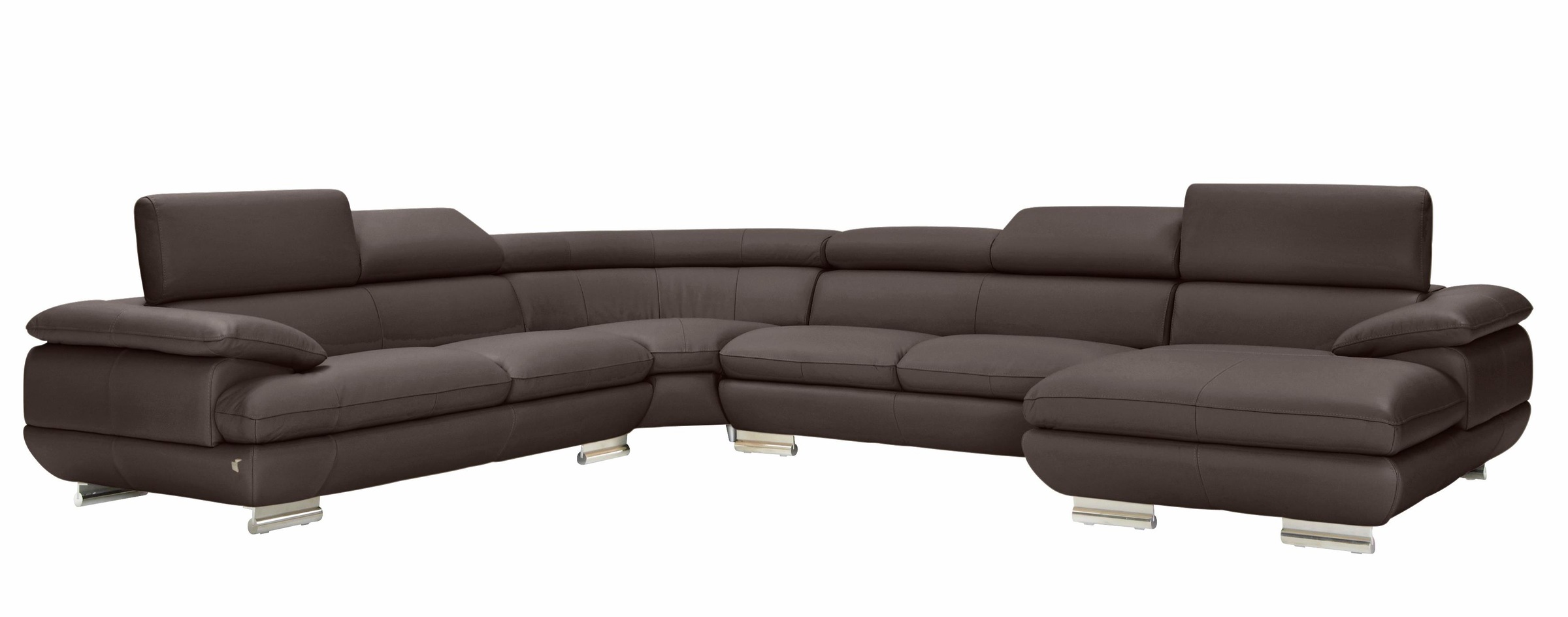 CALIA ITALIA Wohnlandschaft »Magic, italienisches Sofa zum Träumen, erstklassiger Sitzkomfort«, verstellbaren Kopfstützen zum Relaxen, in 2 Lederqualitäten, U-Form