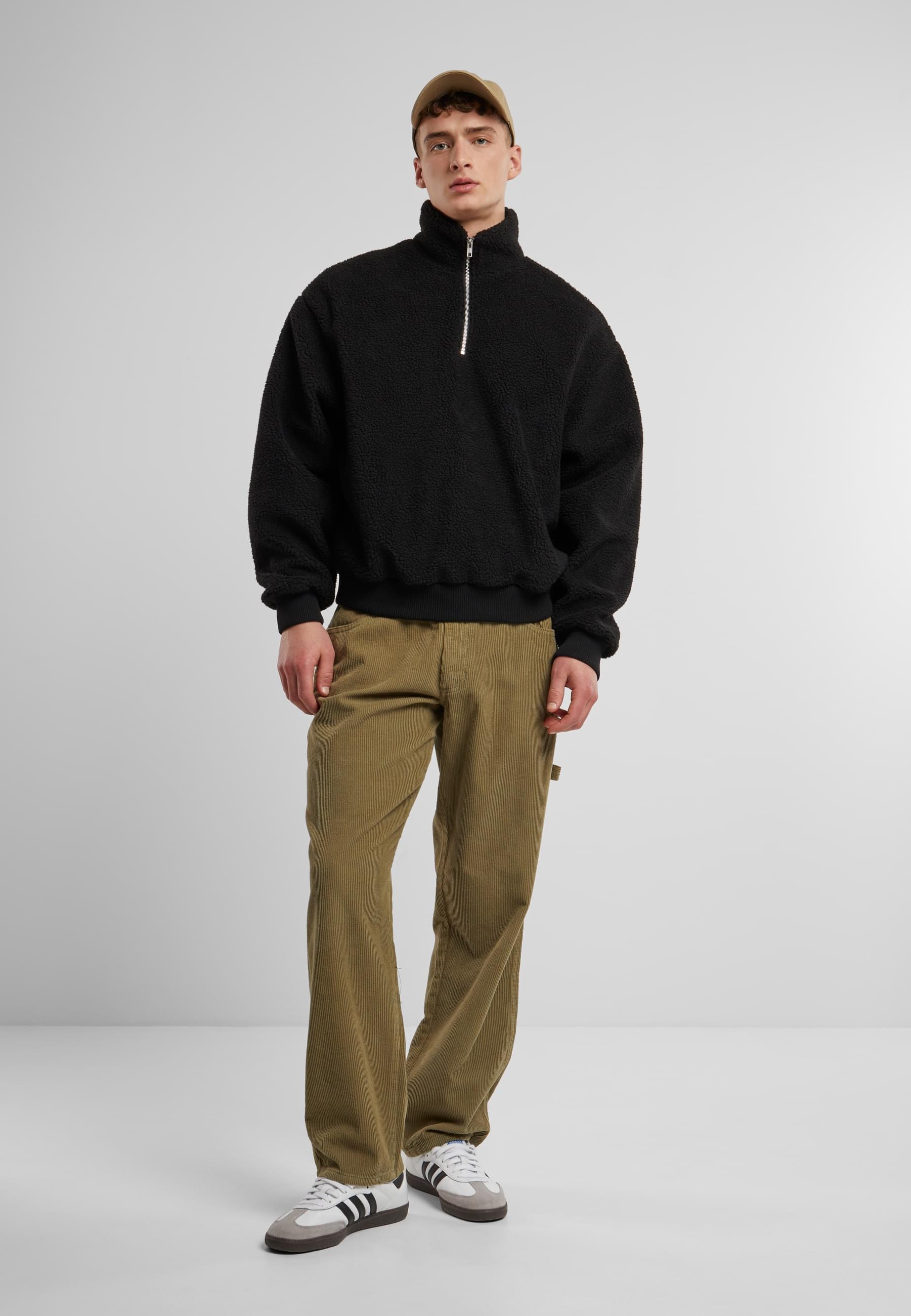 URBAN CLASSICS Kapuzensweatshirt »Urban Classics Oversized Teddy Troyer«, 1 Stk.
