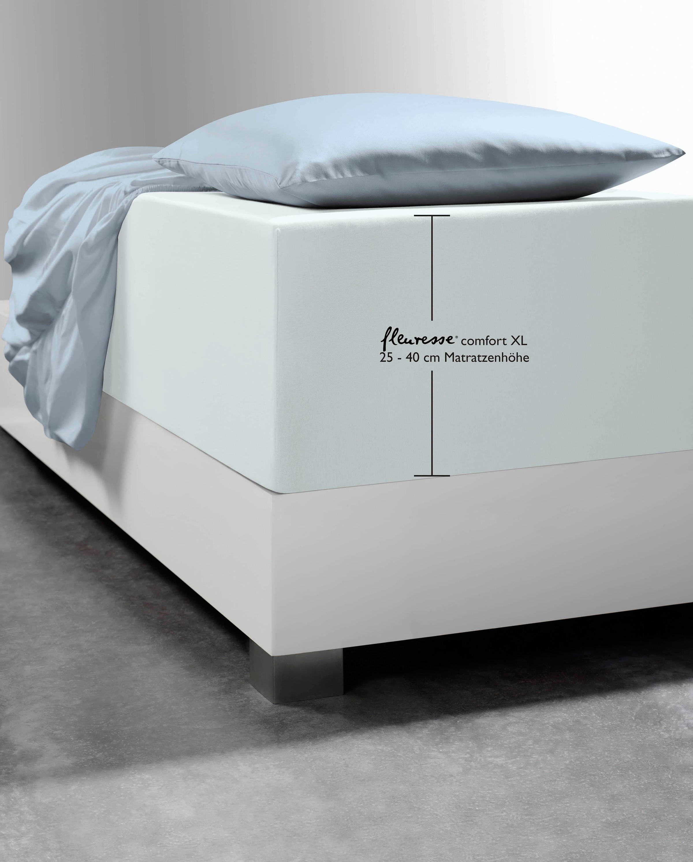 fleuresse Spannbettlaken Comfort XL-Jerseyspannlaken, 96% Baumwolle, günstig online kaufen