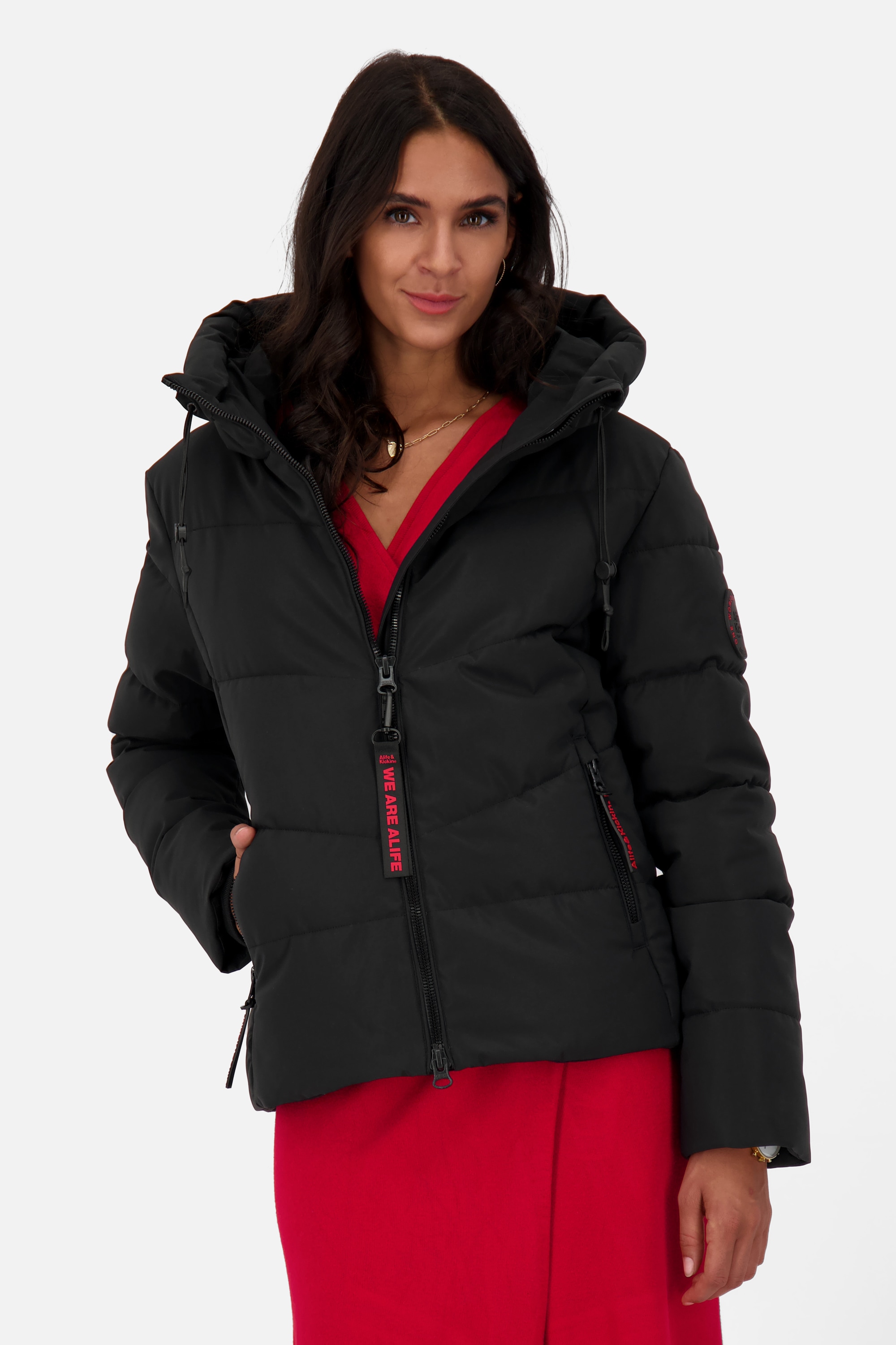 Alife & Kickin Winterjacke »Damen MicaelaAK A«, Kurze warme Jacke mit gefütterten Reißverschlusstaschen und Kapuze