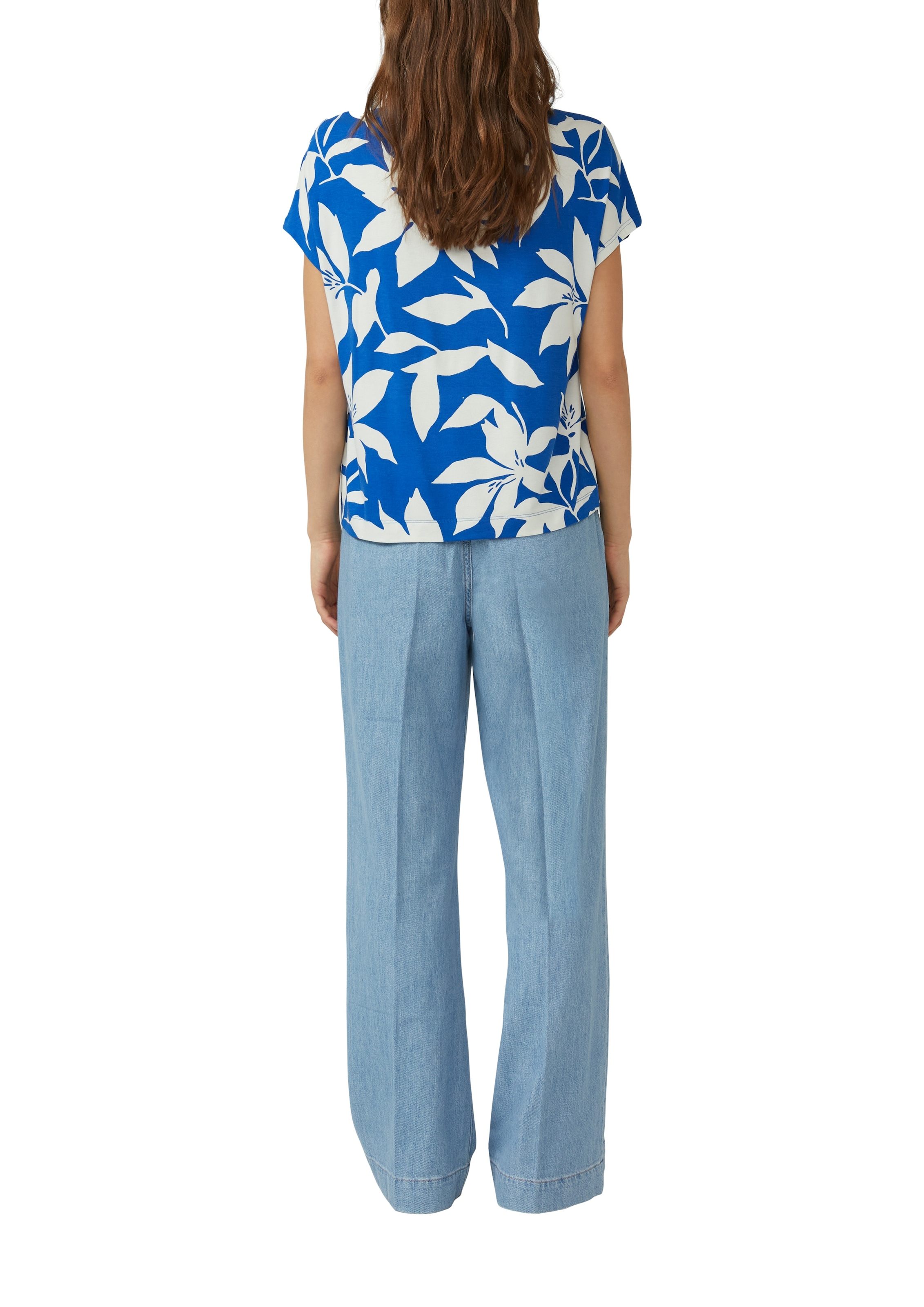 s.Oliver Kurzarmshirt Sommer-Tunika mit floralem Muster