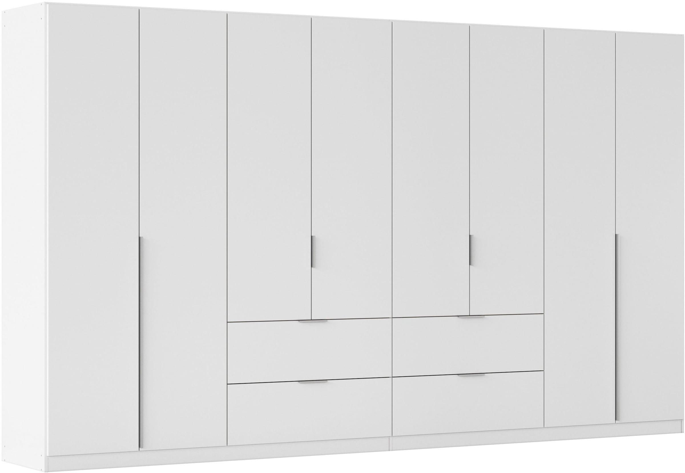 OTTO home Drehtürenschrank »Kleiderschrank Schrank Garderobe AGORDO mit Dekor- oder Hochglanzfront« in zwei Griff-Farben, Breite 360 cm,  mit Außenschubkästen, Serie in 7 Breiten und 2 Höhen MADE IN GERMANY