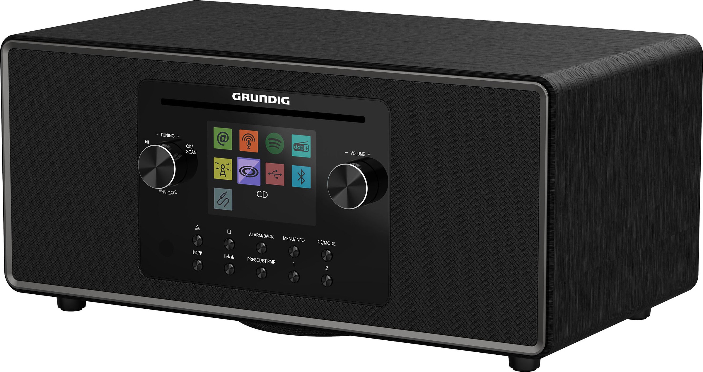 GRUNDIG Internet-Radio »DTR 7100 2.1 DAB+ WEB CD« (Bluetooth WLAN Digitalradio (DAB+) FM-Tuner mit RDS Internetradio 42 W) Schwarz Dank...