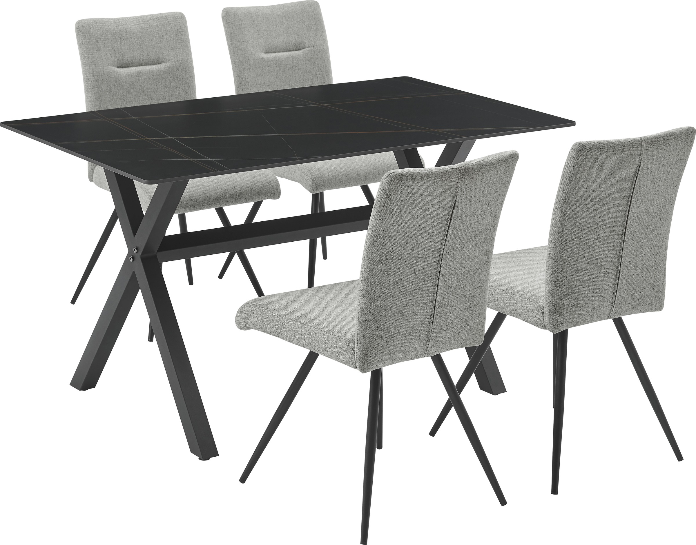 OTTO home Essgruppe »Arye« Set, 140 cm Esstisch + 4 Stühle, 5 Stk. tlg. Sam günstig online kaufen