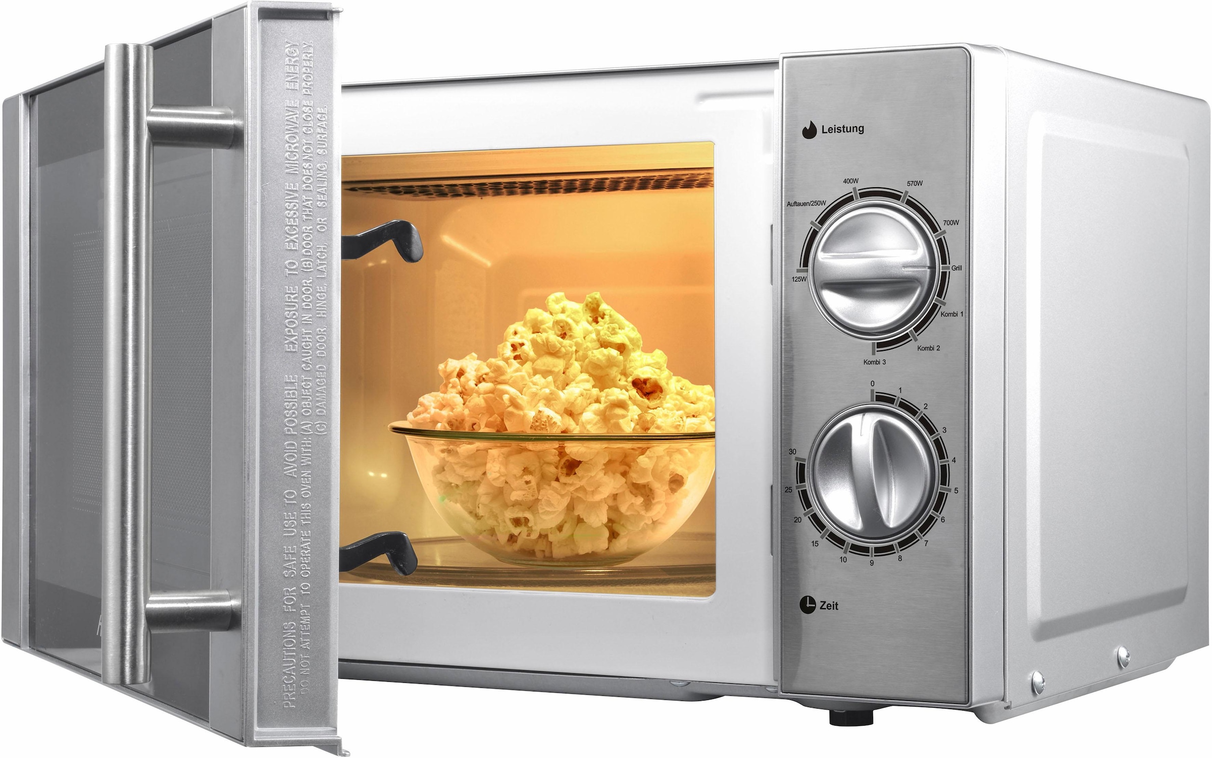 Hanseatic Mikrowelle »65509859«, Grill, 700 W, 5 Leistungsstufen und Auftaufunktion