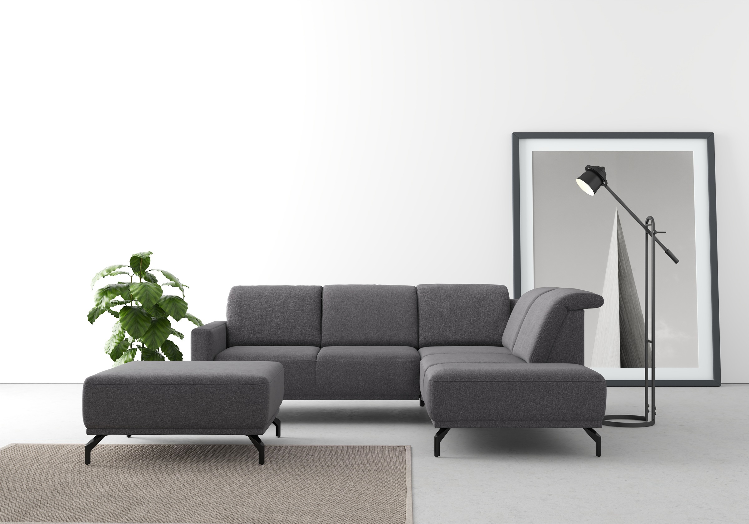 sit&more Ecksofa »Bailando L-Form«, wahlweise mit Kopfteilverstellung und Vorziehsitz, motorisch