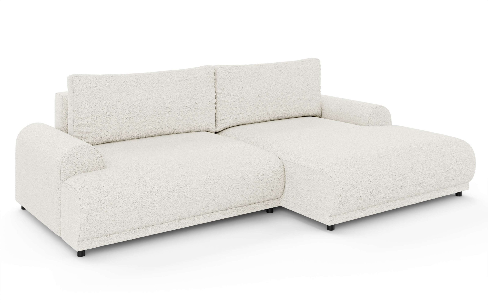 INOSIGN Ecksofa »Marsby, mit Bettfunktion und Bettkasten, Maße: B/H/T 242/65/145 cm«, L-Form mit Wellenunterfederung, Recamiere links oder rechts bestellbar