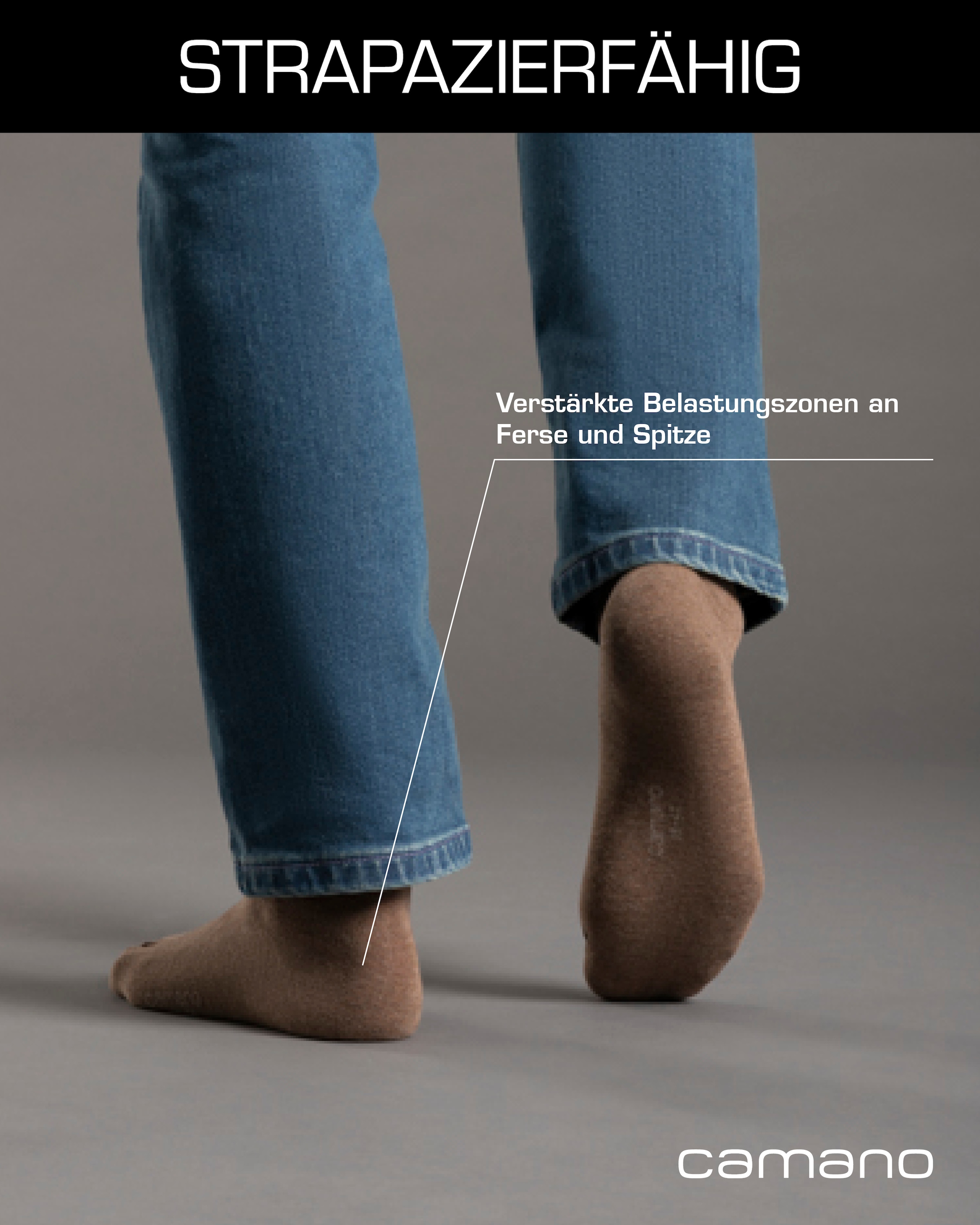 Camano Socken »comfort«, (9 Paar), mit verstärktem Fersen- und Zehenbereich
