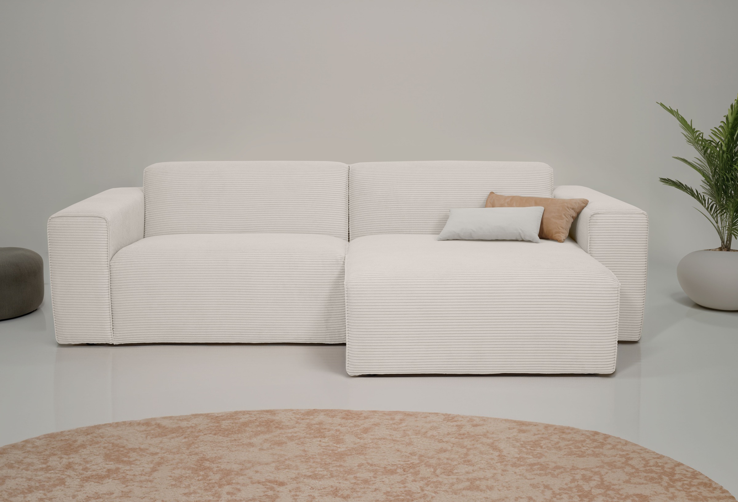 OTTO home Ecksofa »Koa, 228 cm, L-Form, Modulsofa in Cord, Chenille, Strukt günstig online kaufen