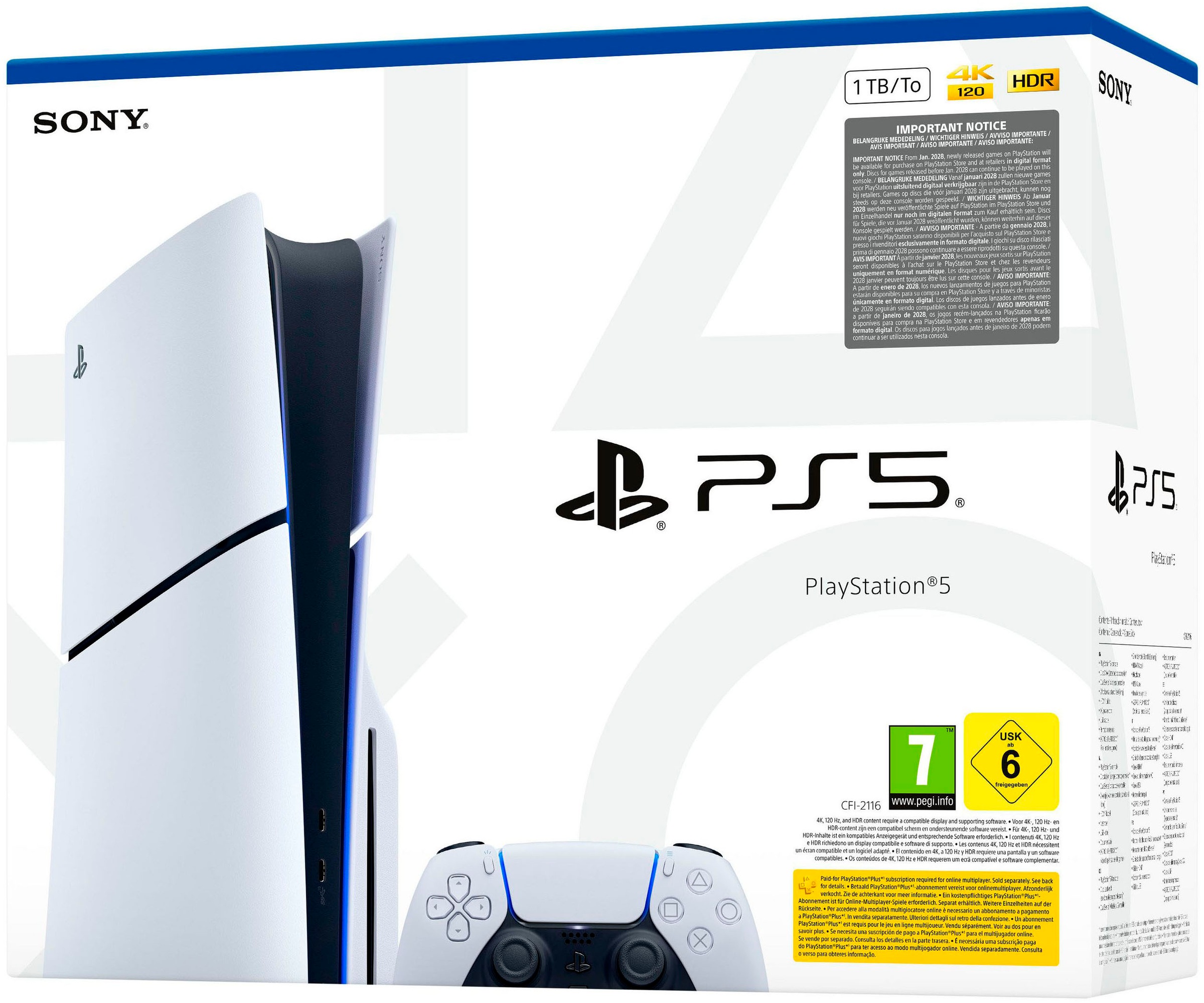 PlayStation 5 Konsolen-Set »PS5 Disk Edition (Slim) inkl. NBA 2K27« 1.000 GB 1 TB