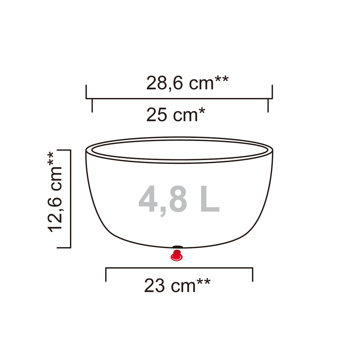 Scheurich Übertopf »30/273 LINETTO BOWL« Pflanzschale aus Kunststoff, ØxH: 28,6x12,6 cm