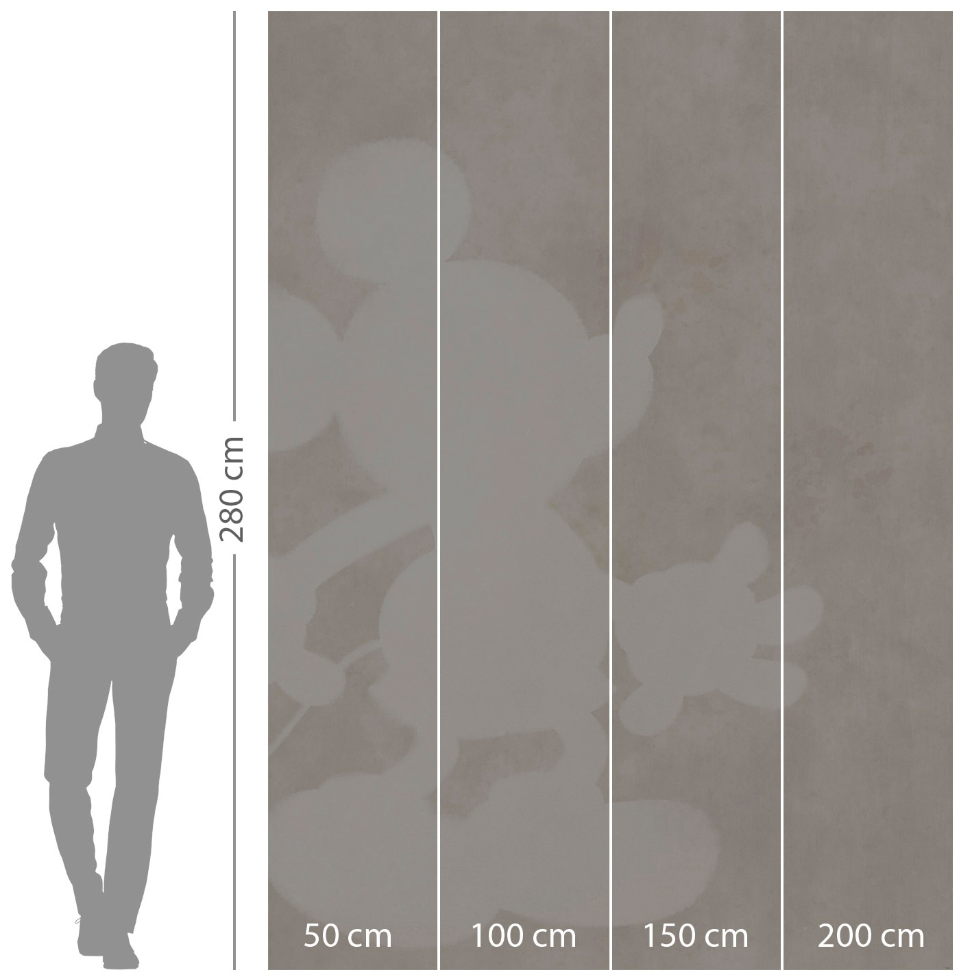 Komar Vliestapete »Digitaldruck Vlies -  Mickey Contour - Größe 200 x 280 cm« bedruckt glatt Kinderzimmer