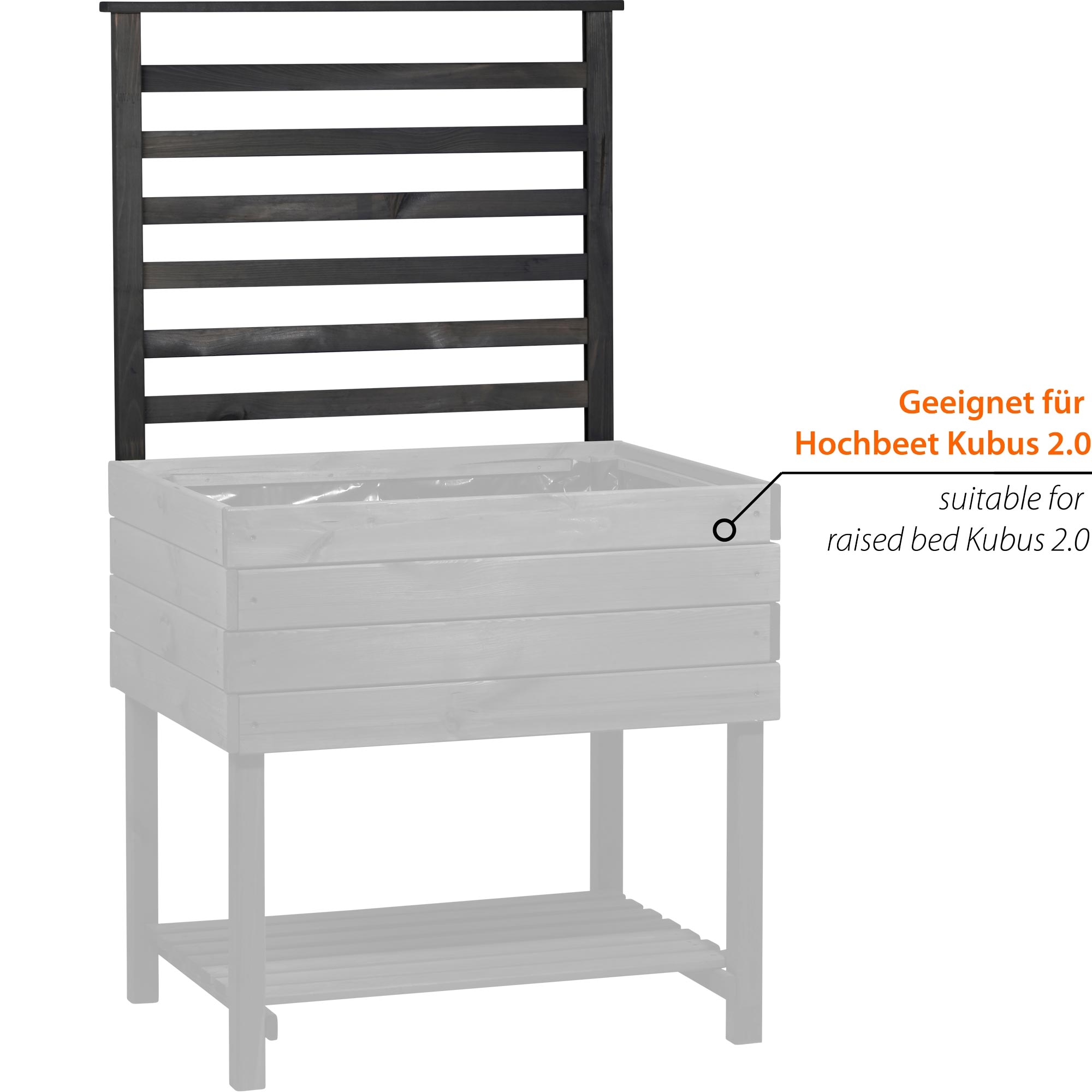 dobar Rankgitter »Rankgitteraufsatz Kubus 2.0, Massivholz, Anthrazit« 78 x 5 x 78 cm (L x B x H)