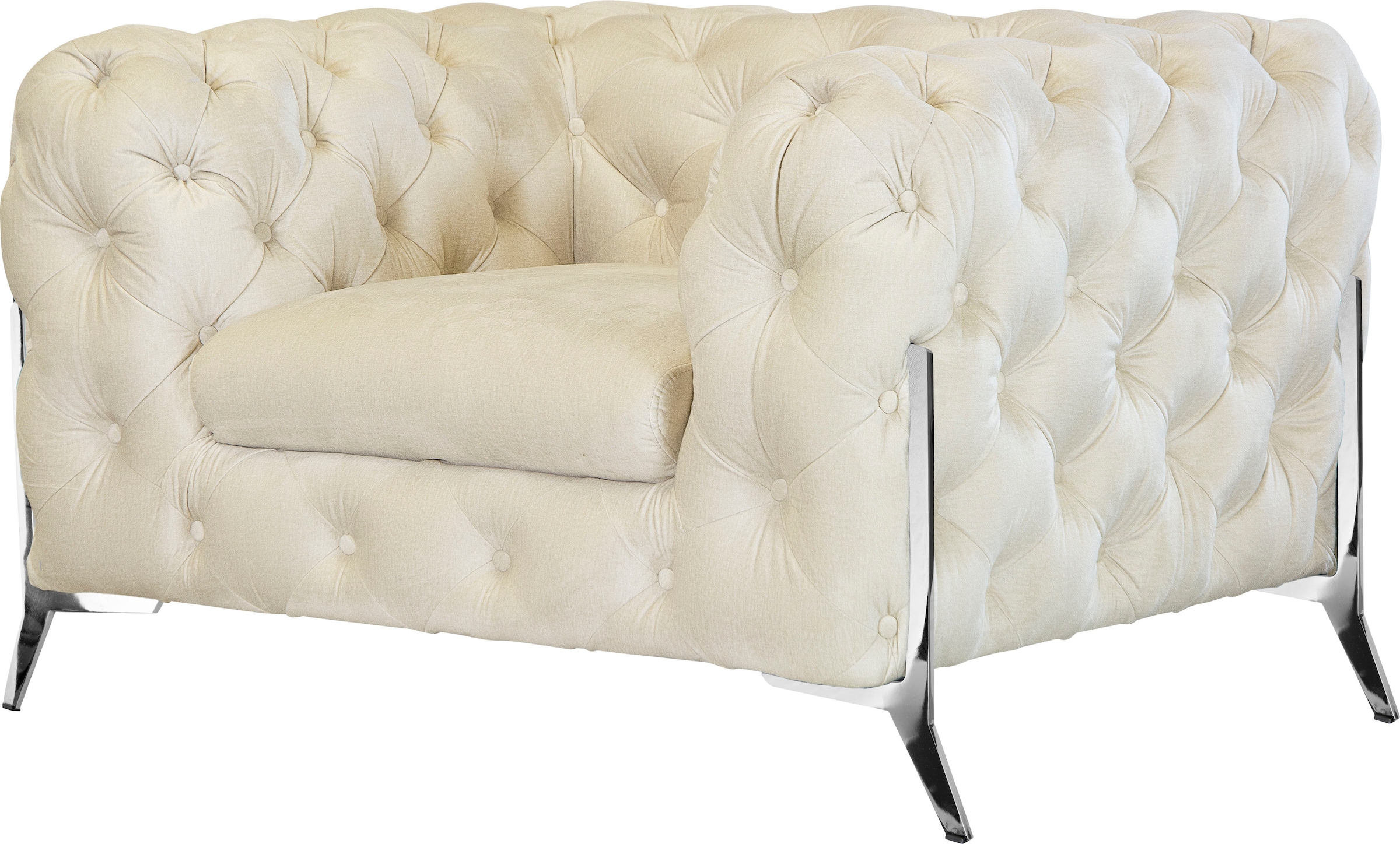 Leonique Chesterfield-Sessel »Amaury Sessel«, aufwändige Knopfheftung, moderne Chesterfield Optik, Fußfarbe wählbar