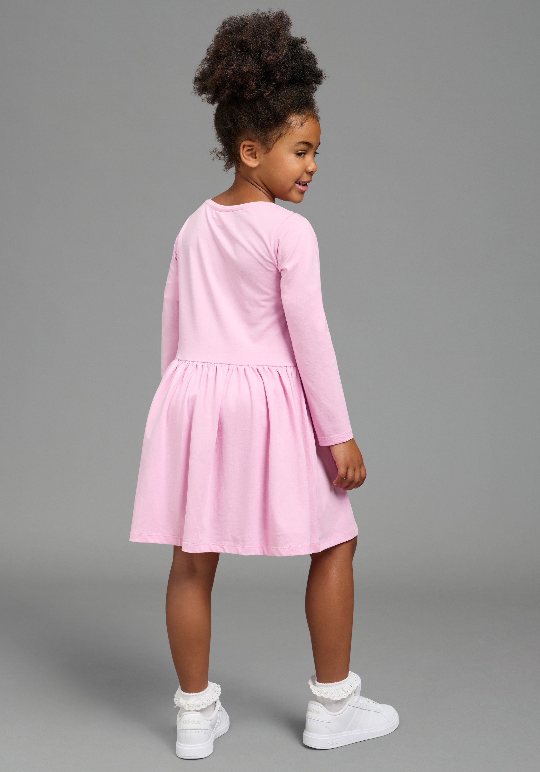 KIDSWORLD Jerseykleid »MINNIE MOUSE Kleid, Disney« Disney Jerseykleid, mit Rundhalsausschnitt, bedruckt, mit Glitzerdruck
