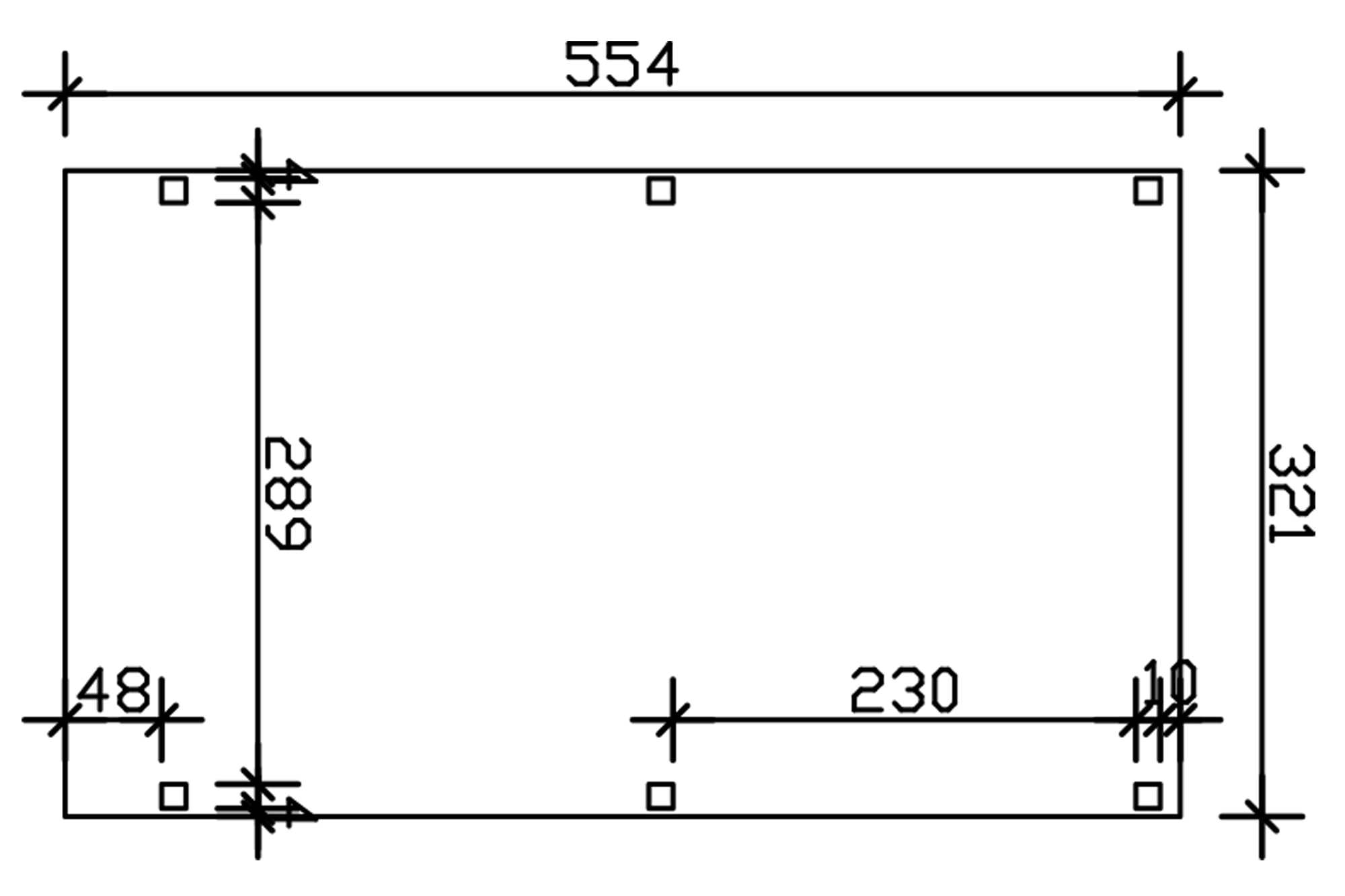 Skanholz Einzelcarport »Grunewald«, Holz, 289 cm, Anthrazit