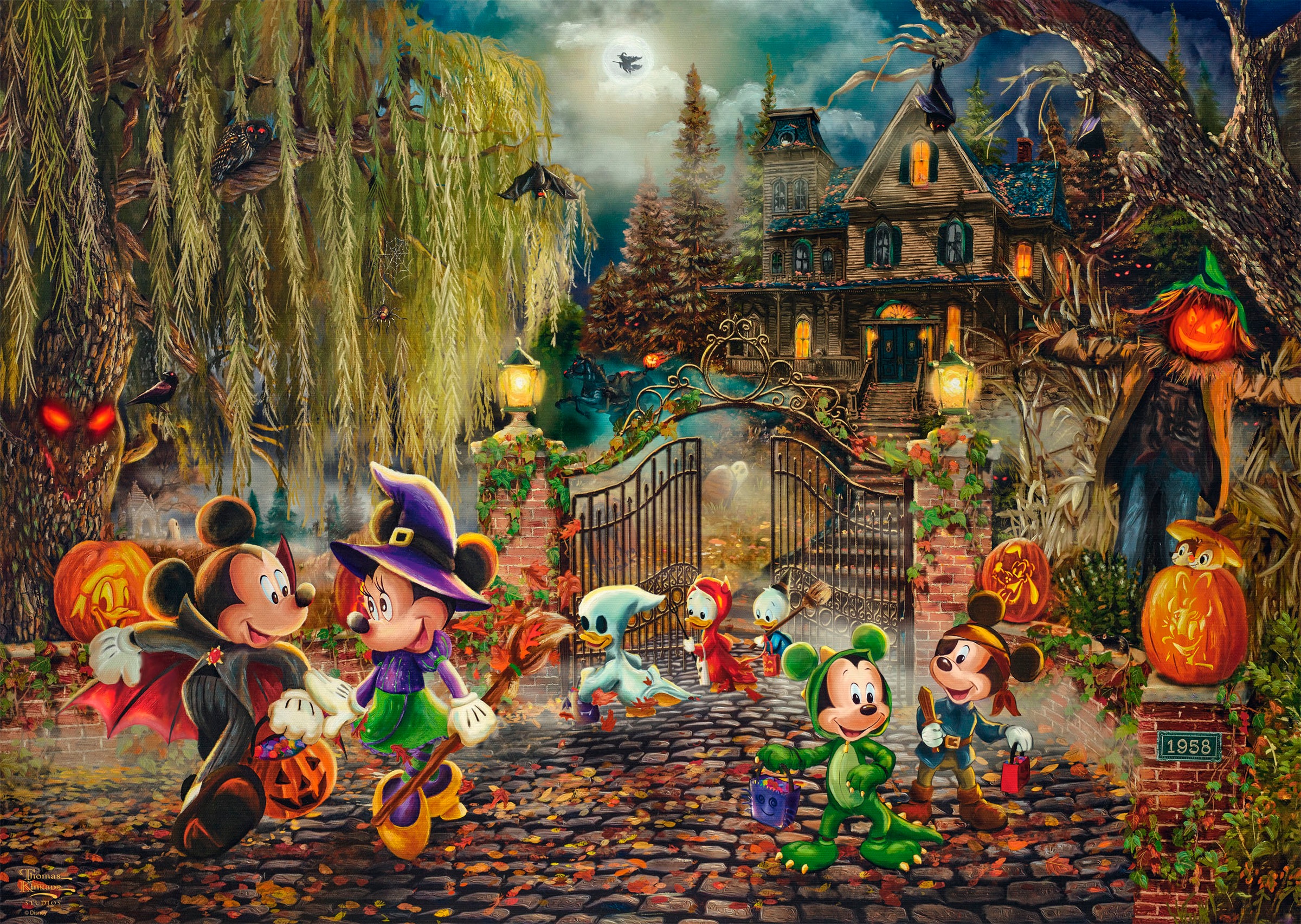 Schmidt Spiele Puzzle »Disney, Mickey & Minnie Halloween Fun von Thomas Kinkade«, Made in Germany