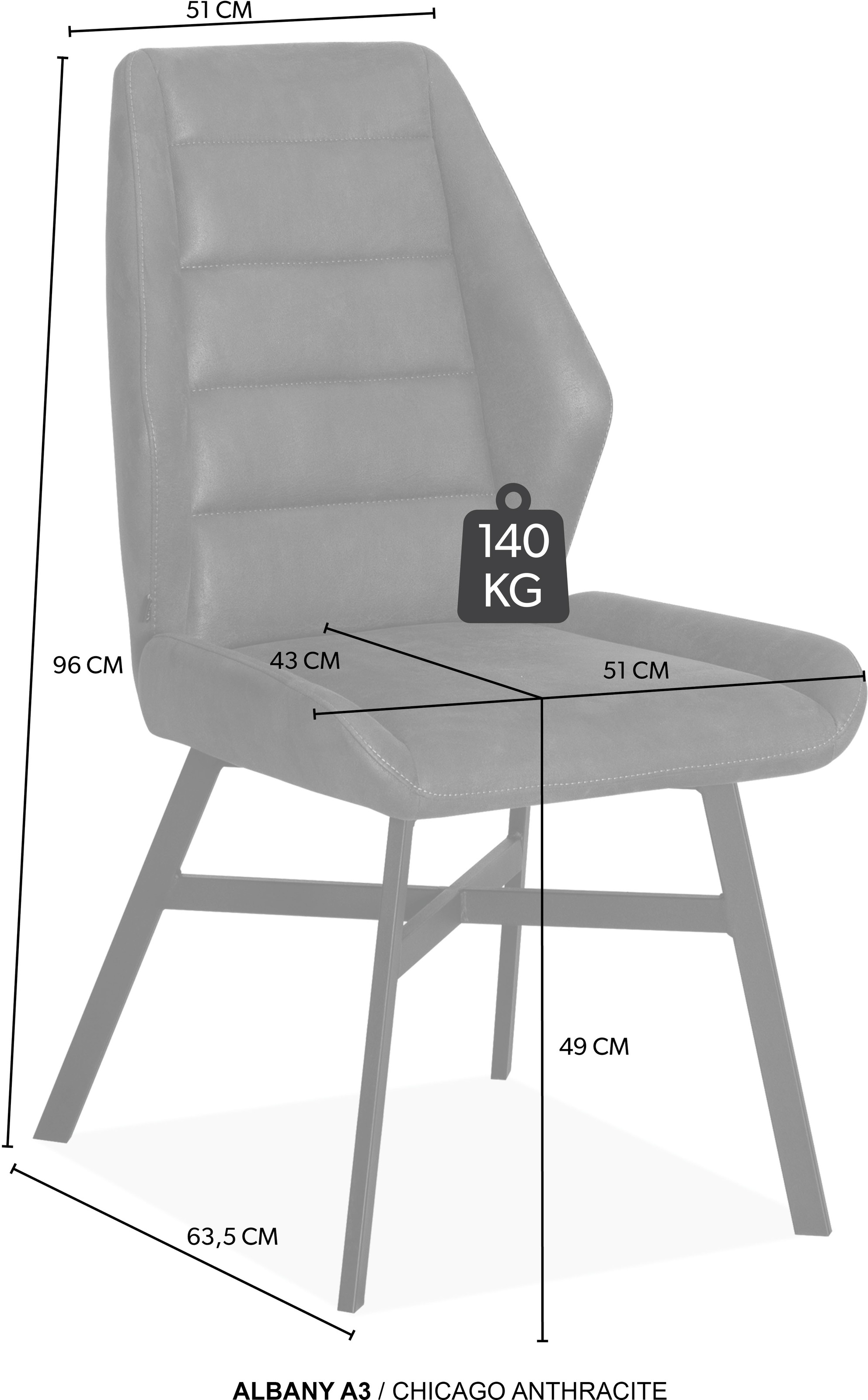 OMG Design Esszimmerstuhl »Albany« (Set) 1 Stk.Esszimmerstuhl, pflegeleichter Bezug