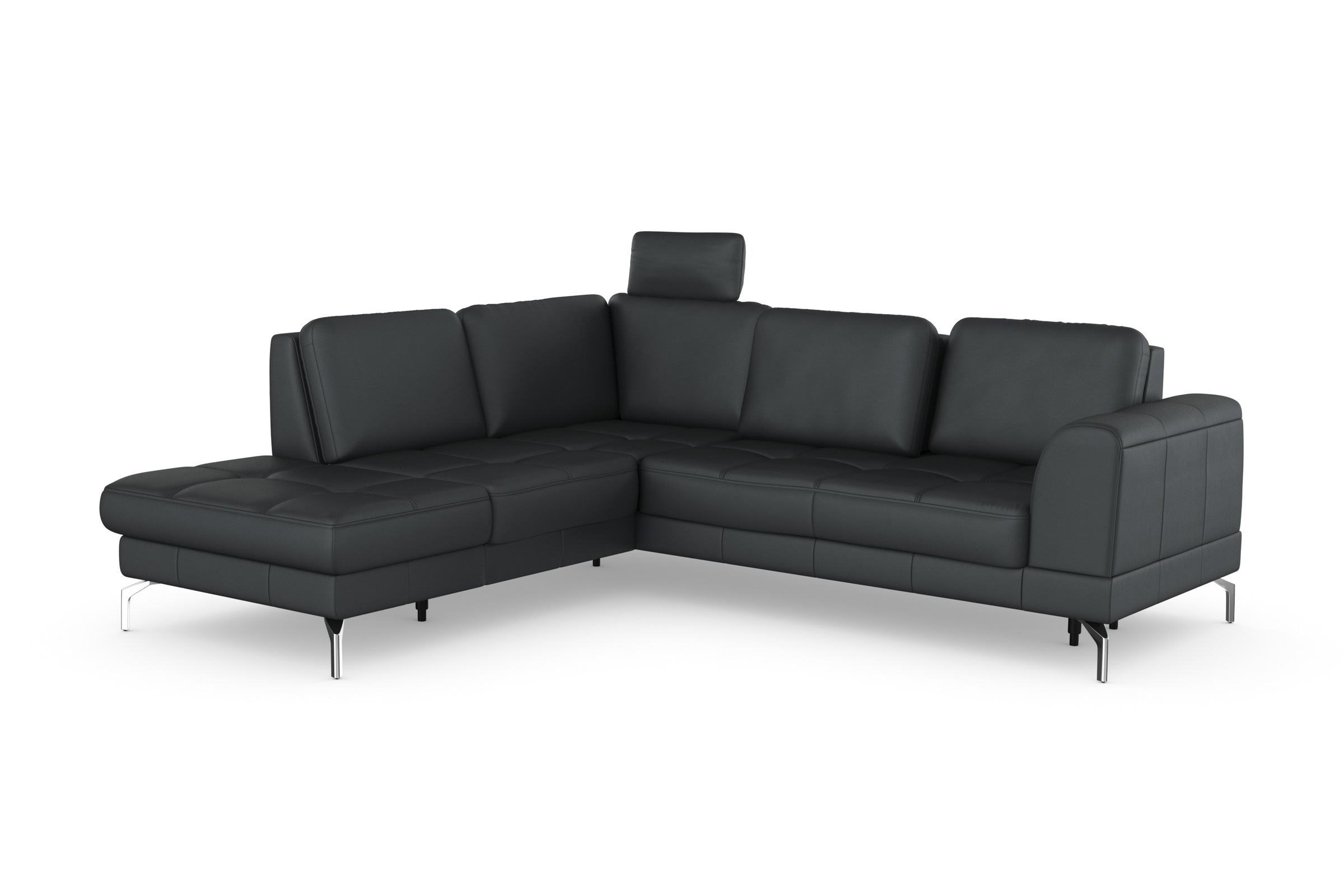 sit&more Ecksofa »Bendigo L-Form«, inklusive Sitztiefenverstellung, Bodenfreiheit 15 cm, in 2 Fußfarben