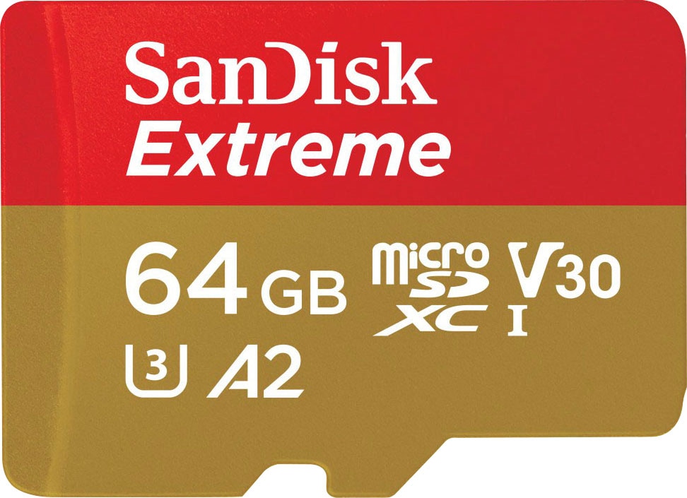 Sandisk Speicherkarte »Extreme 64GB« (64 GB UHS Class 3 170 MB/s Lesegeschwindigkeit)
