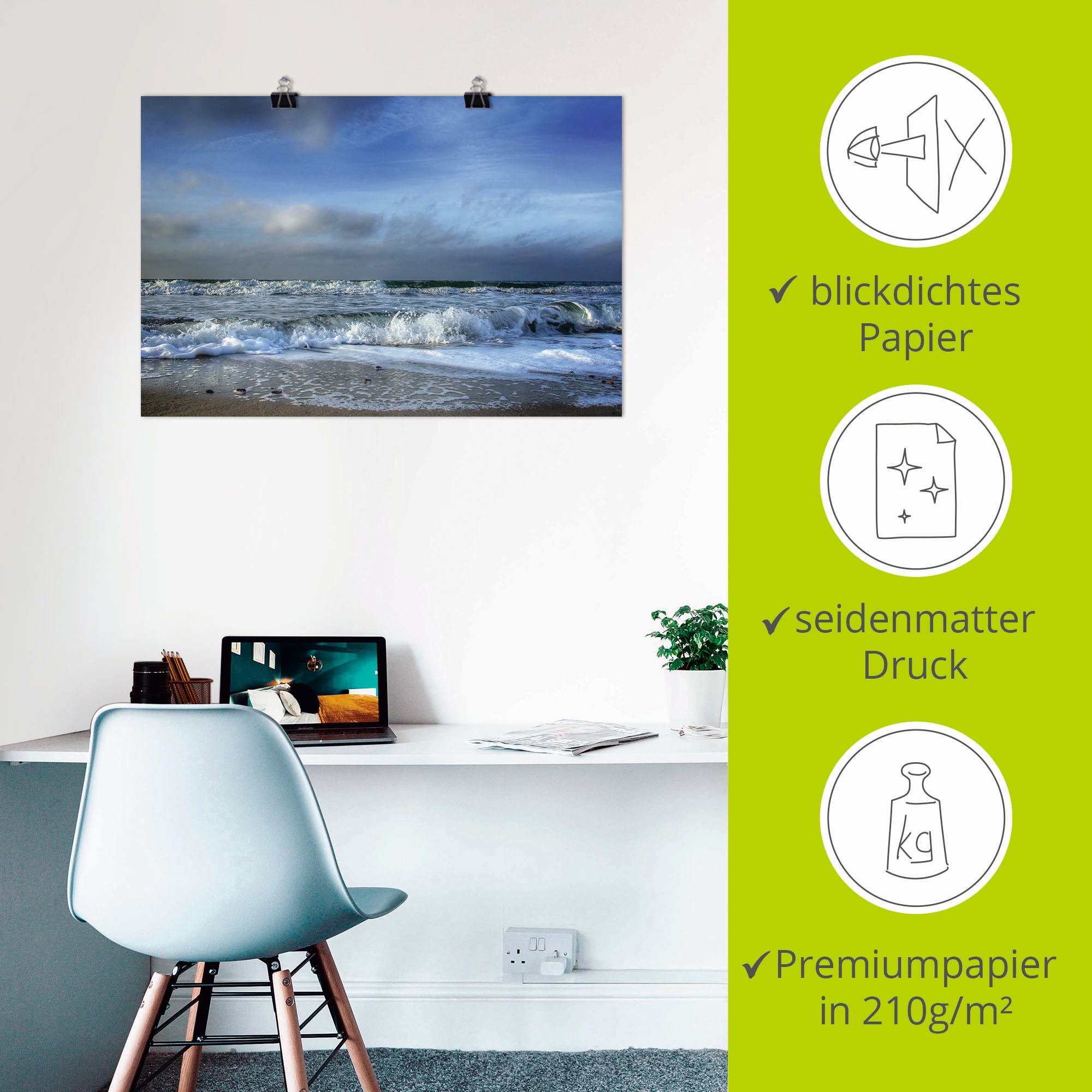 Artland Wandbild »Ostsee«, Strand, (1 St.), als Leinwandbild, Poster in verschied. Größen