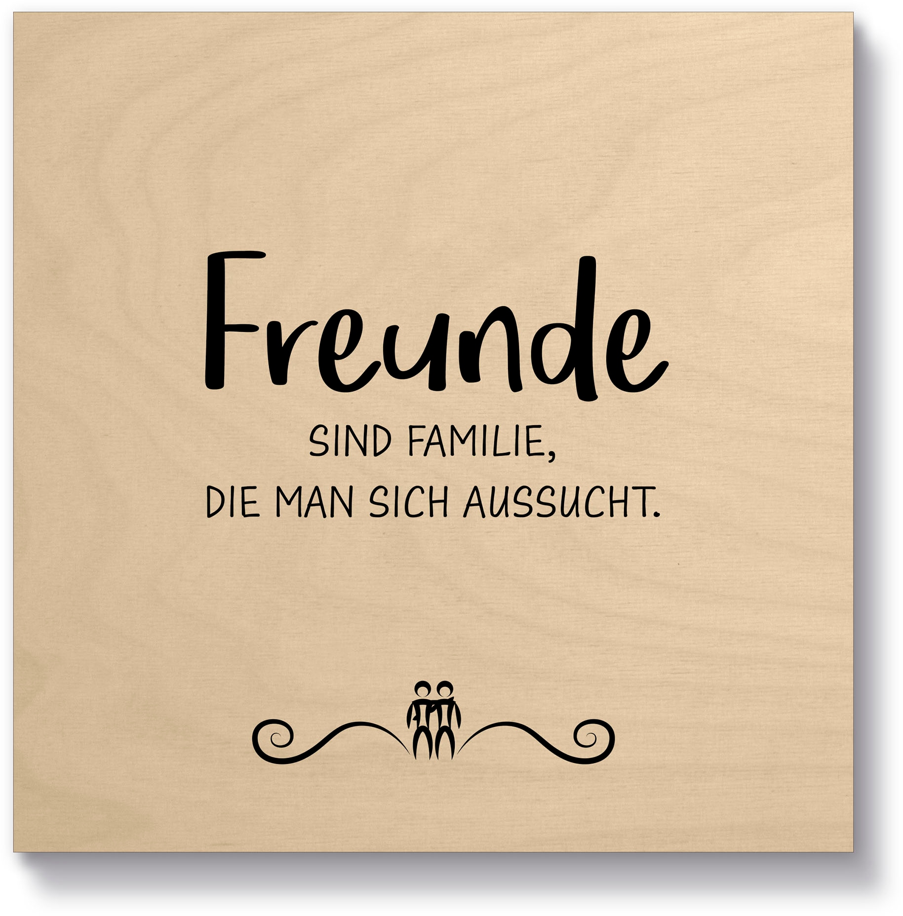 Artland Holzbild »Freunde I«, Sprüche & Texte, (1 St.) günstig online kaufen