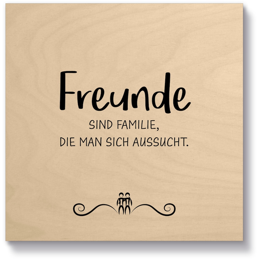 Artland Holzbild »Freunde I«, Sprüche & Texte, (1 St.)