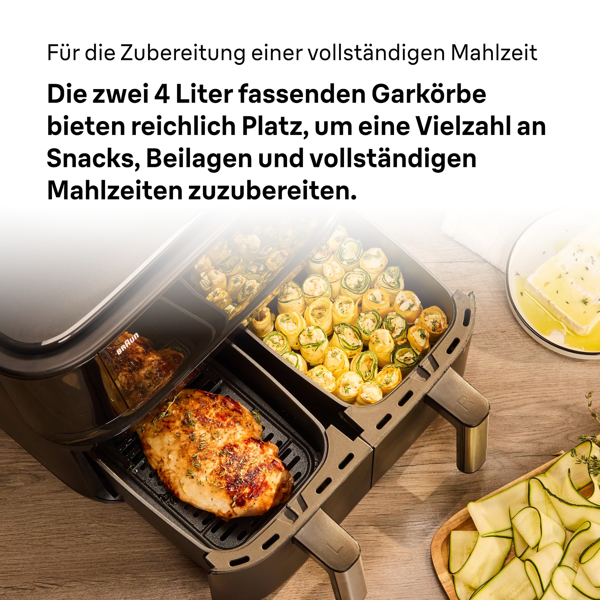 Braun Heißluftfritteuse »TwinCook TD 3030I BK«, 2850 W