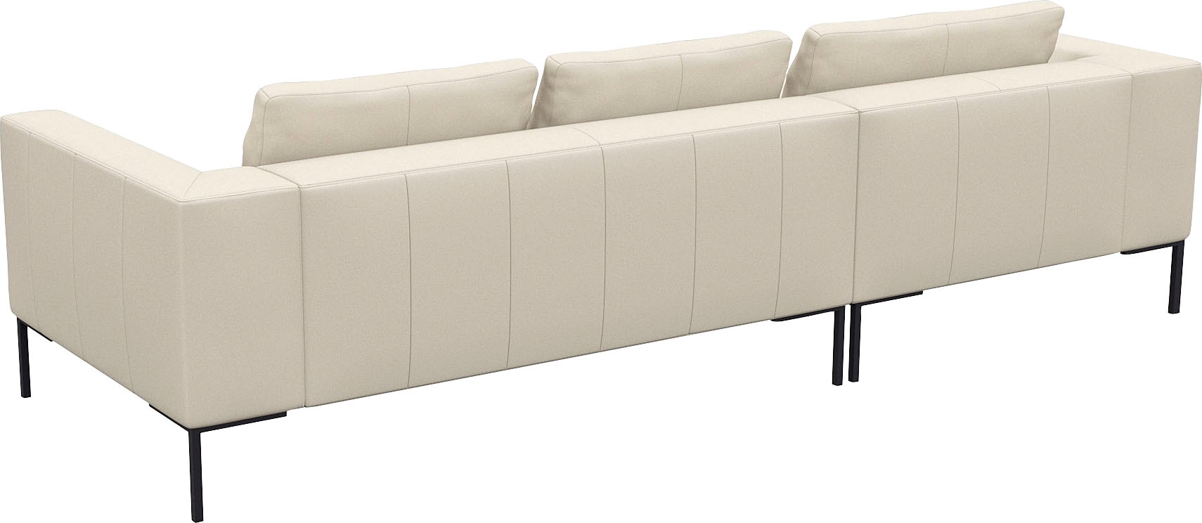 FLEXLUX Ecksofa »Loano, toller Sitzkomfort, L-Form«, modernes Sofa, frei im Raum stellbar, lose Kissen, Kaltschaum im Sitz