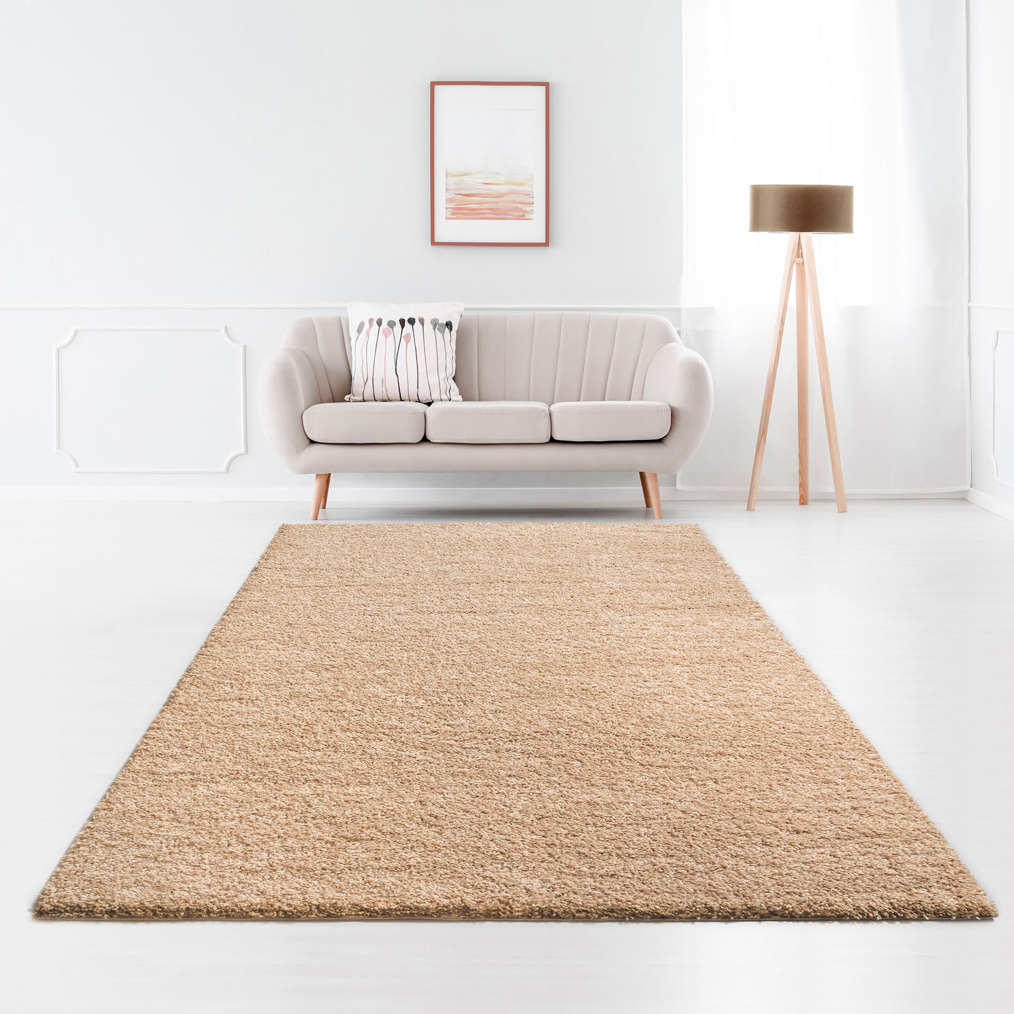 2. Bild von Home affaire Hochflor-Teppich »Viva«, rechteckig, Uni Farben, einfarbig, besonders weich und kuschelig