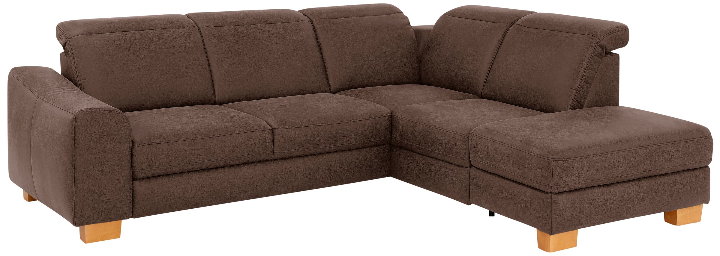 Home affaire Ecksofa »Dundee L-Form«, wahlweise mit Kopfteilverstellung und zusätzlich mit Bettfunktion