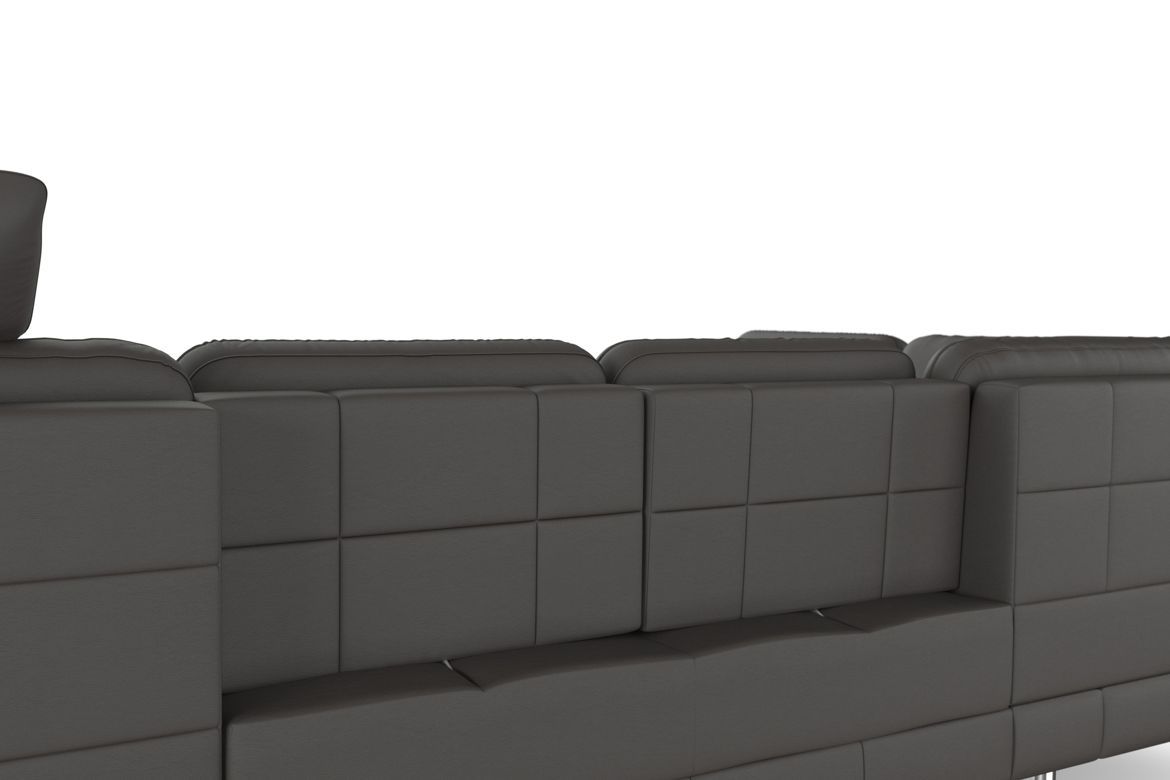 sit&more Wohnlandschaft »Bendigo U-Form«, inklusive Sitztiefenverstellung, Bodenfreiheit 15 cm, in 2 Fußfarben