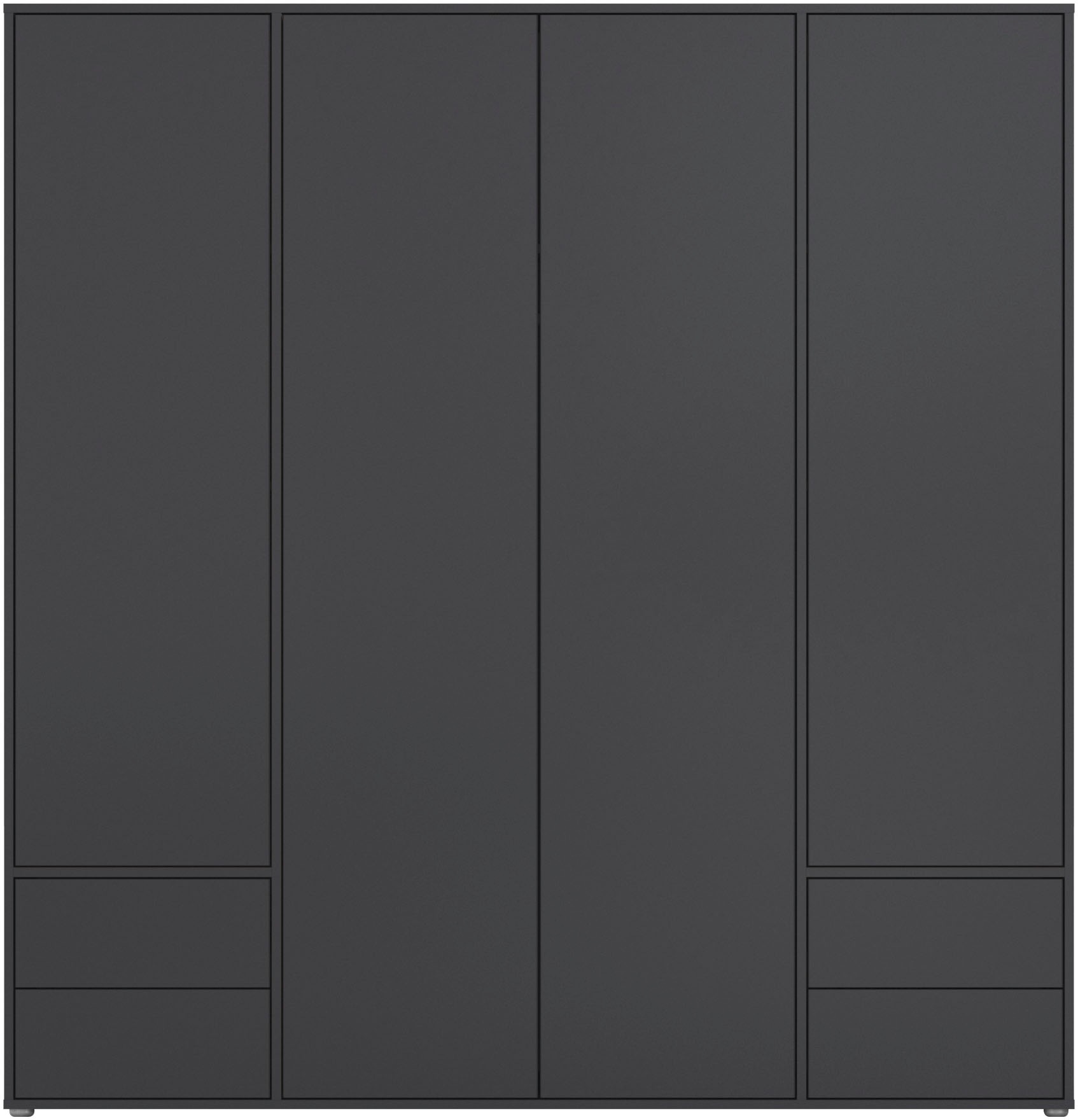 rauch Drehtürenschrank »Kleiderschrank Schrank Garderobe Wäscheschrank NABILA viel Stauraum«, (in 3 verschiedenen Ausstattungen BASIC/CLASSIC/PREMIUM), mit 2 Schubladen und Push-to-Open Funktion TOPSELLER MADE IN GERMANY