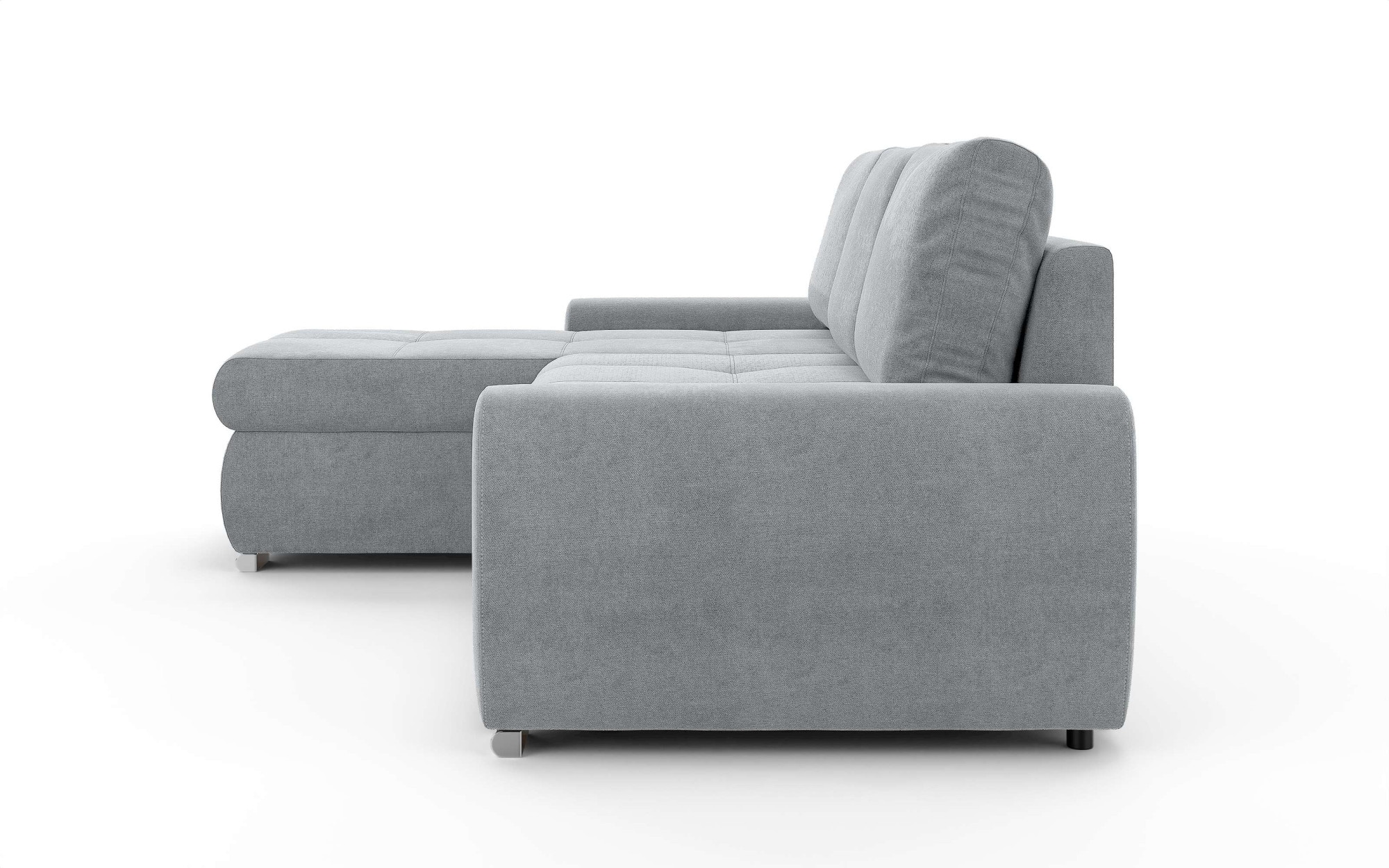 INOSIGN Ecksofa »HAVERHILL Schlafsofa mit Bettkasten, Maße B/H/T: 237/89/166 cm«, L-Form mit Recamiere links oder rechts bestellbar, Wellenunterfederung