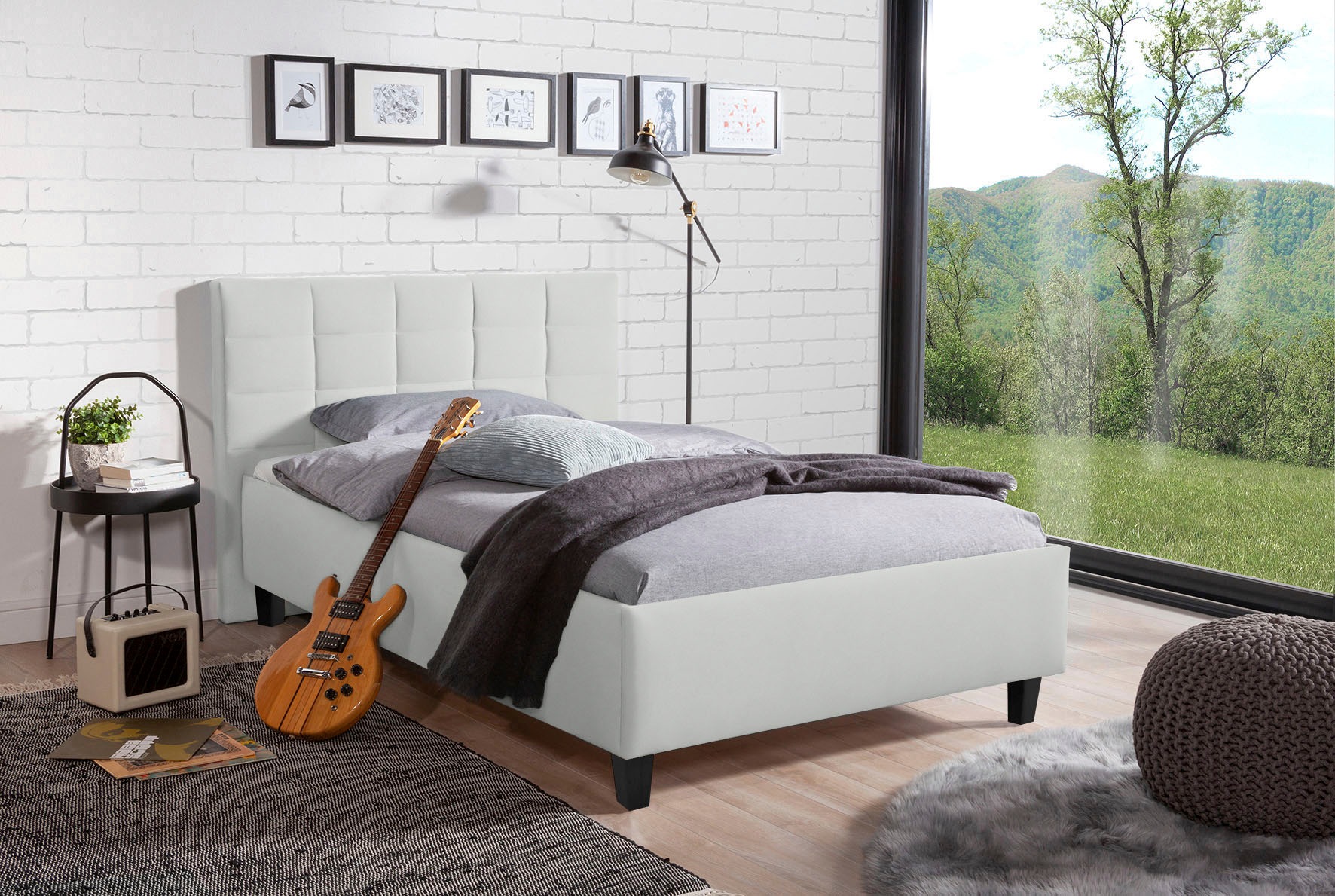 alina Polsterbett »Ricardo« Füße schwarz günstig online kaufen