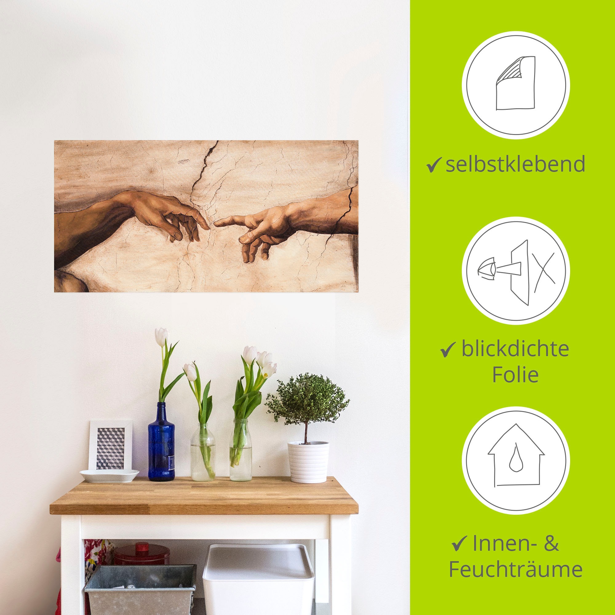 Artland Wandbild »Hände«, Religion, (1 St.), als Alubild, Outdoorbild, Leinwandbild, Poster, Wandaufkleber