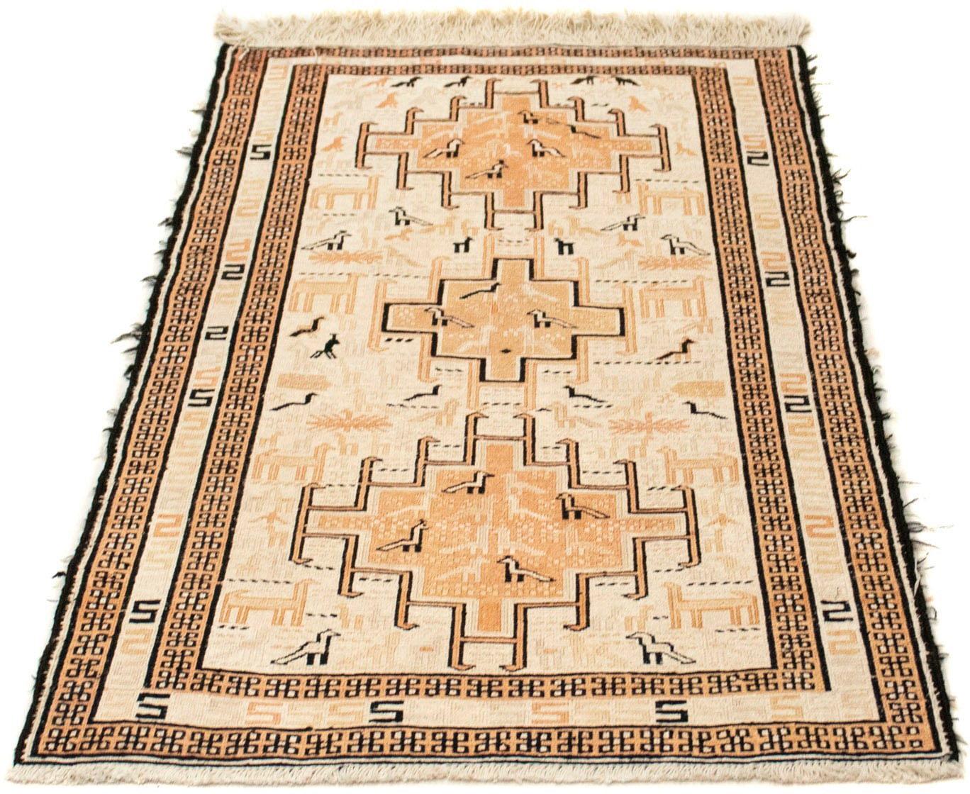 morgenland Wollteppich »Kelim - Oriental - 101 x 65 cm - beige«, rechteckig günstig online kaufen