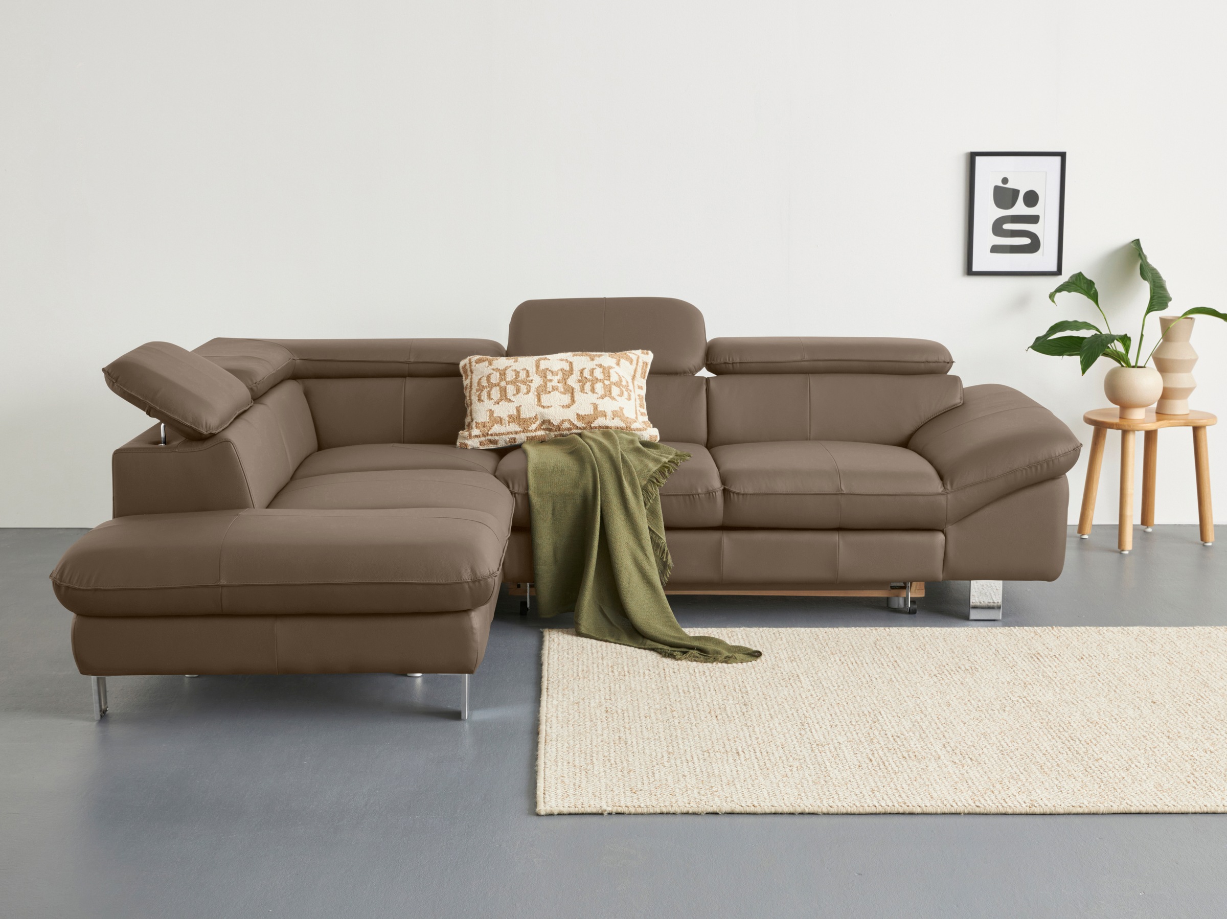 COTTA Ecksofa »Driver L-Form«, mit Kopfteilverstellung, wahlweise mit Bettfunktion