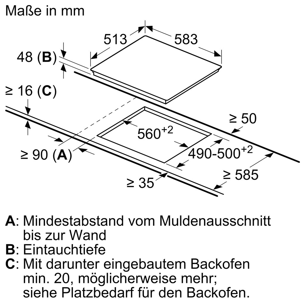 Constructa Backofen-Set »CX5BS607«, CF3M00052, mit Teleskopauszug nachrüstbar